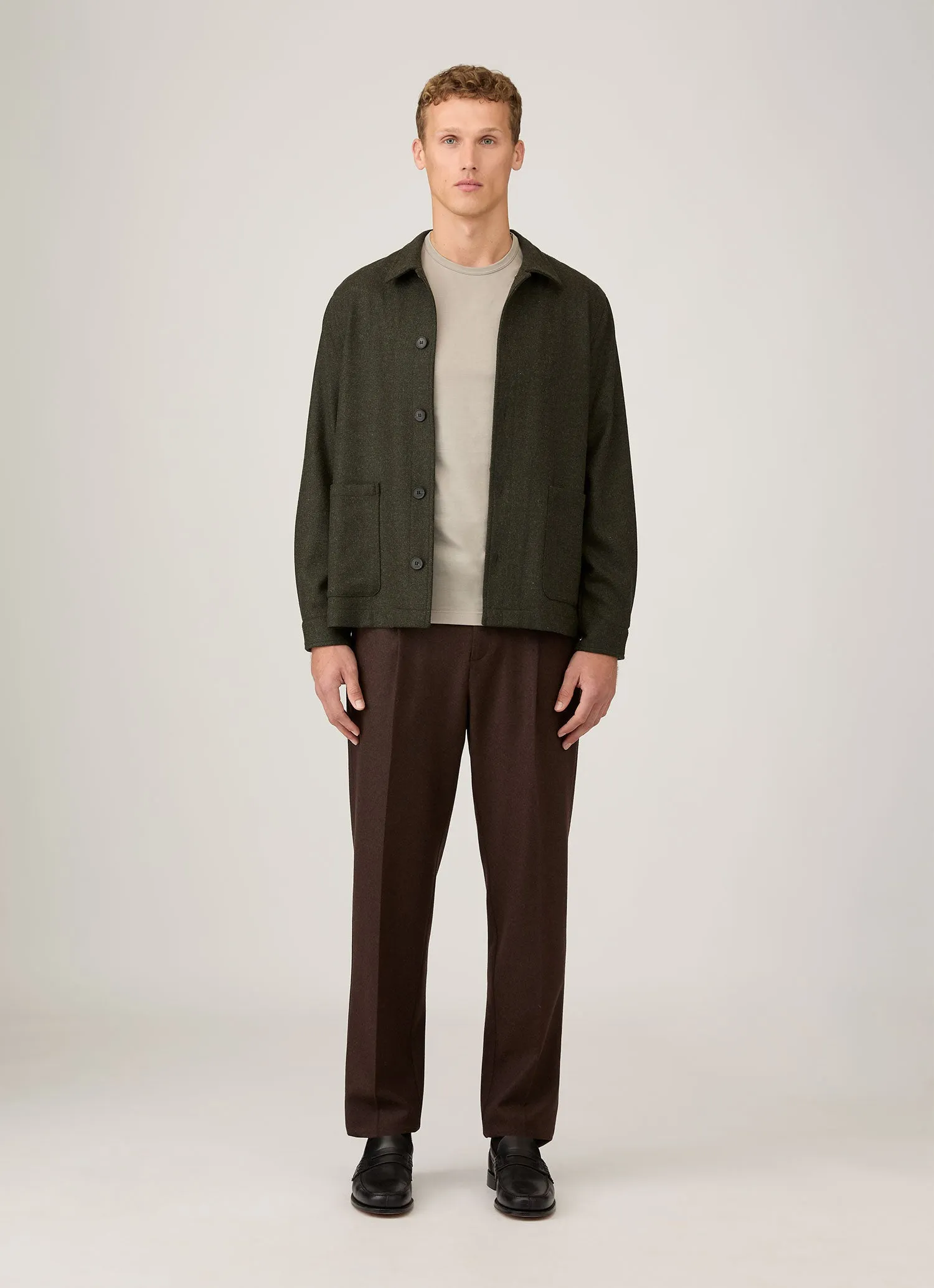 Men's Classic T-shirt in Fog sold by Sunspel product image thumbnail 3