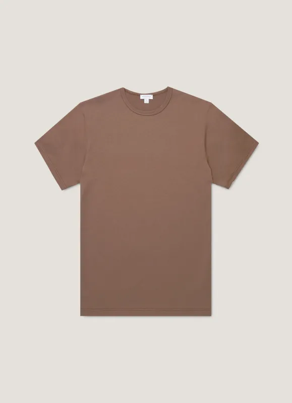Men's Classic T-shirt in Bark sold by Sunspel