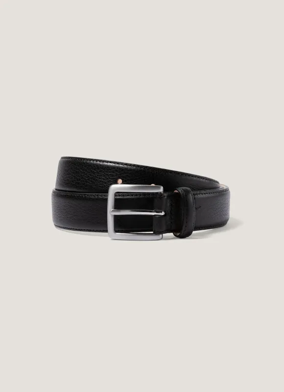 Men's Smart Leather Belt in Black sold by Sunspel