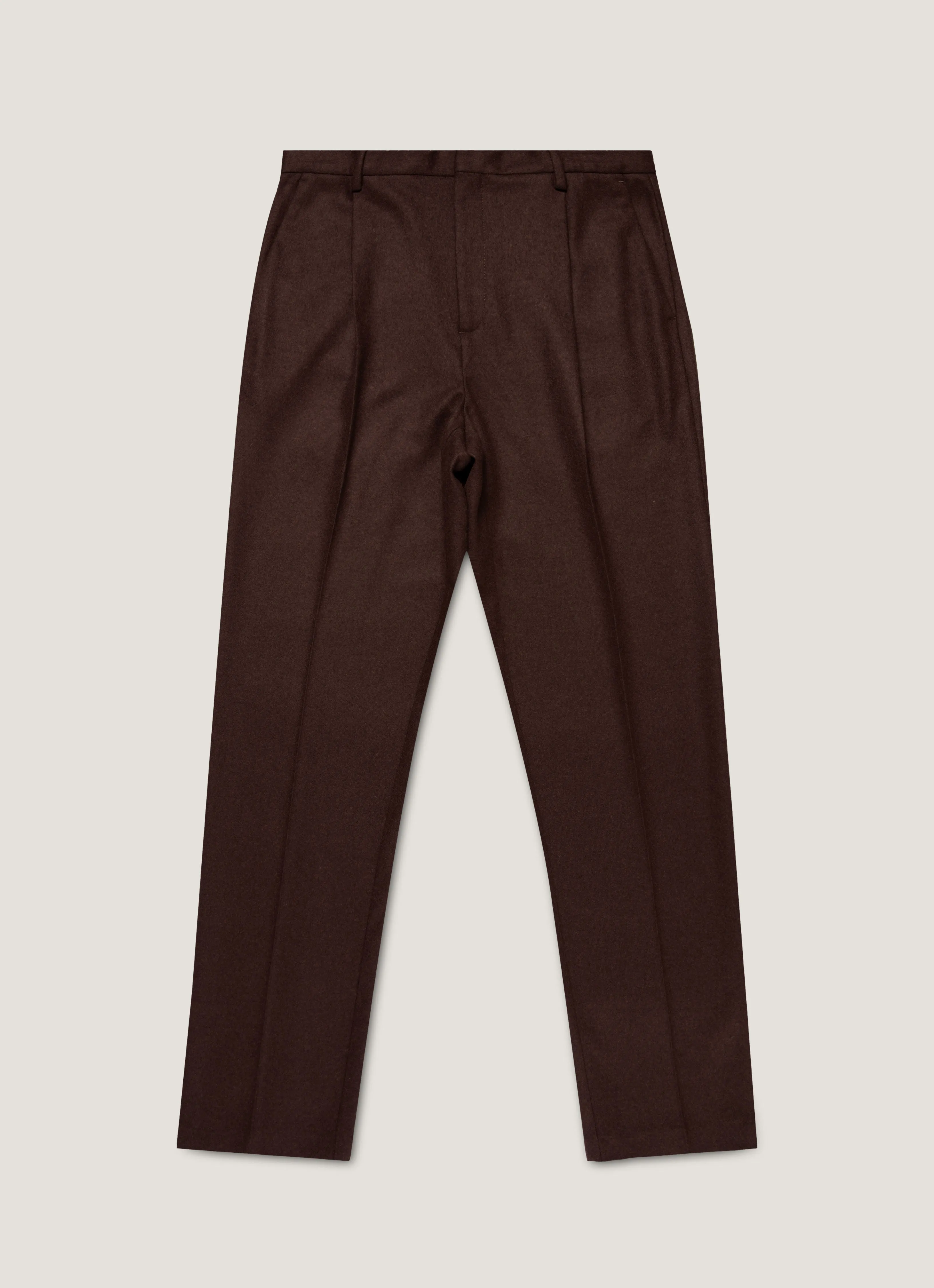 Men's Boiled Wool Trouser in Truffle sold by Sunspel