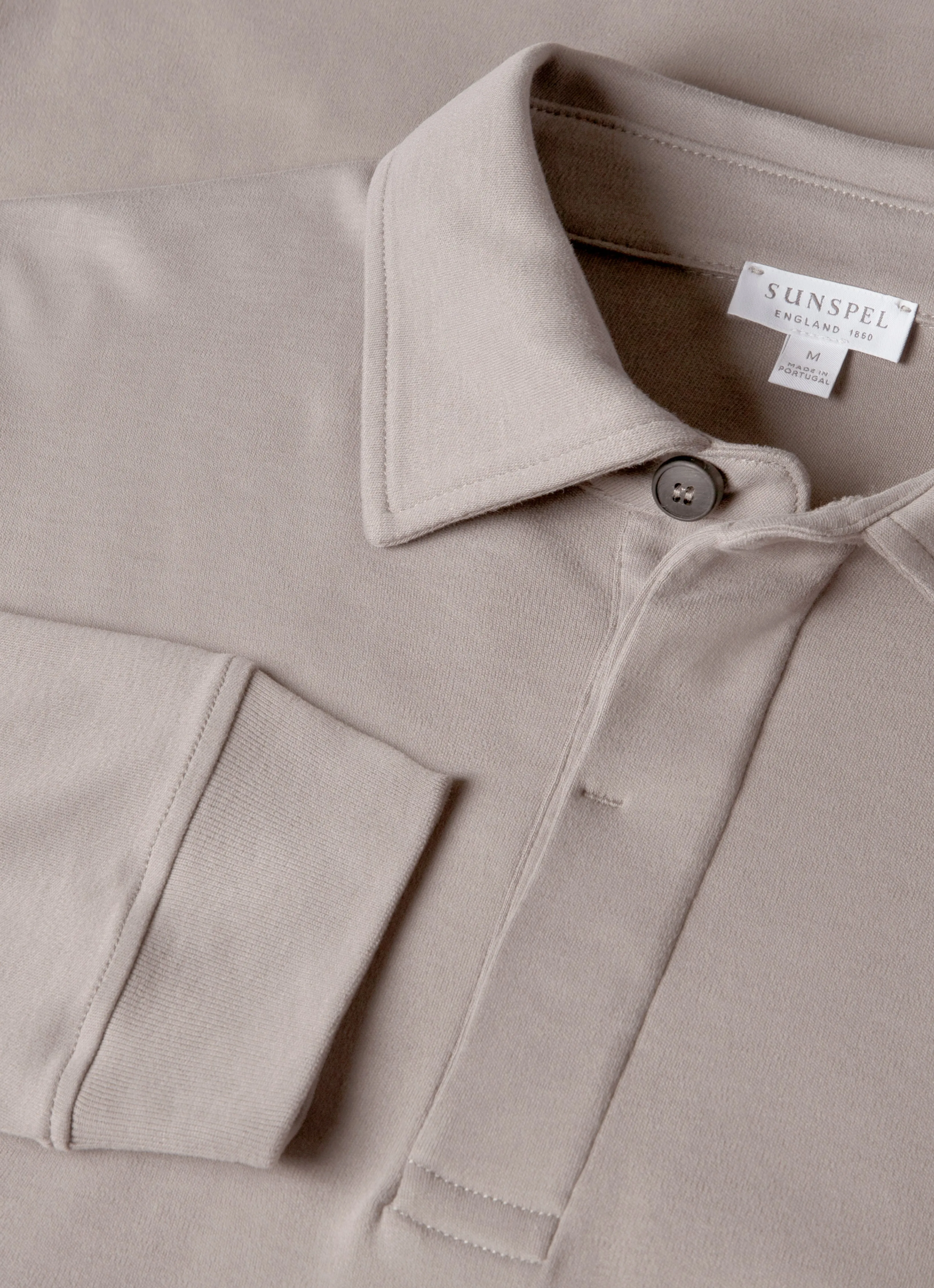 Men's Heavyweight Rugby Polo Shirt in Iron Grey sold by Sunspel product image thumbnail 4