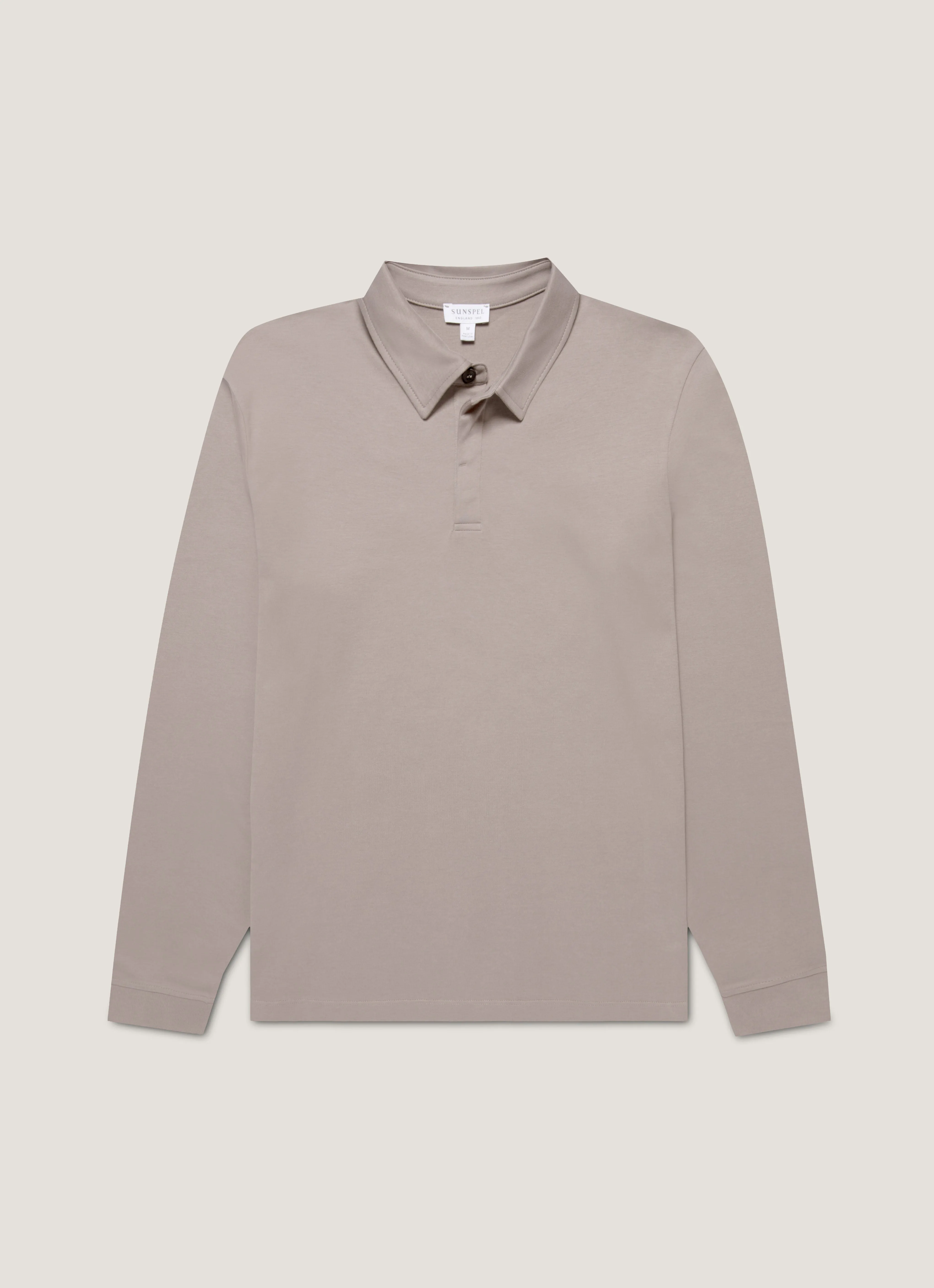 Men's Heavyweight Rugby Polo Shirt in Iron Grey sold by Sunspel
