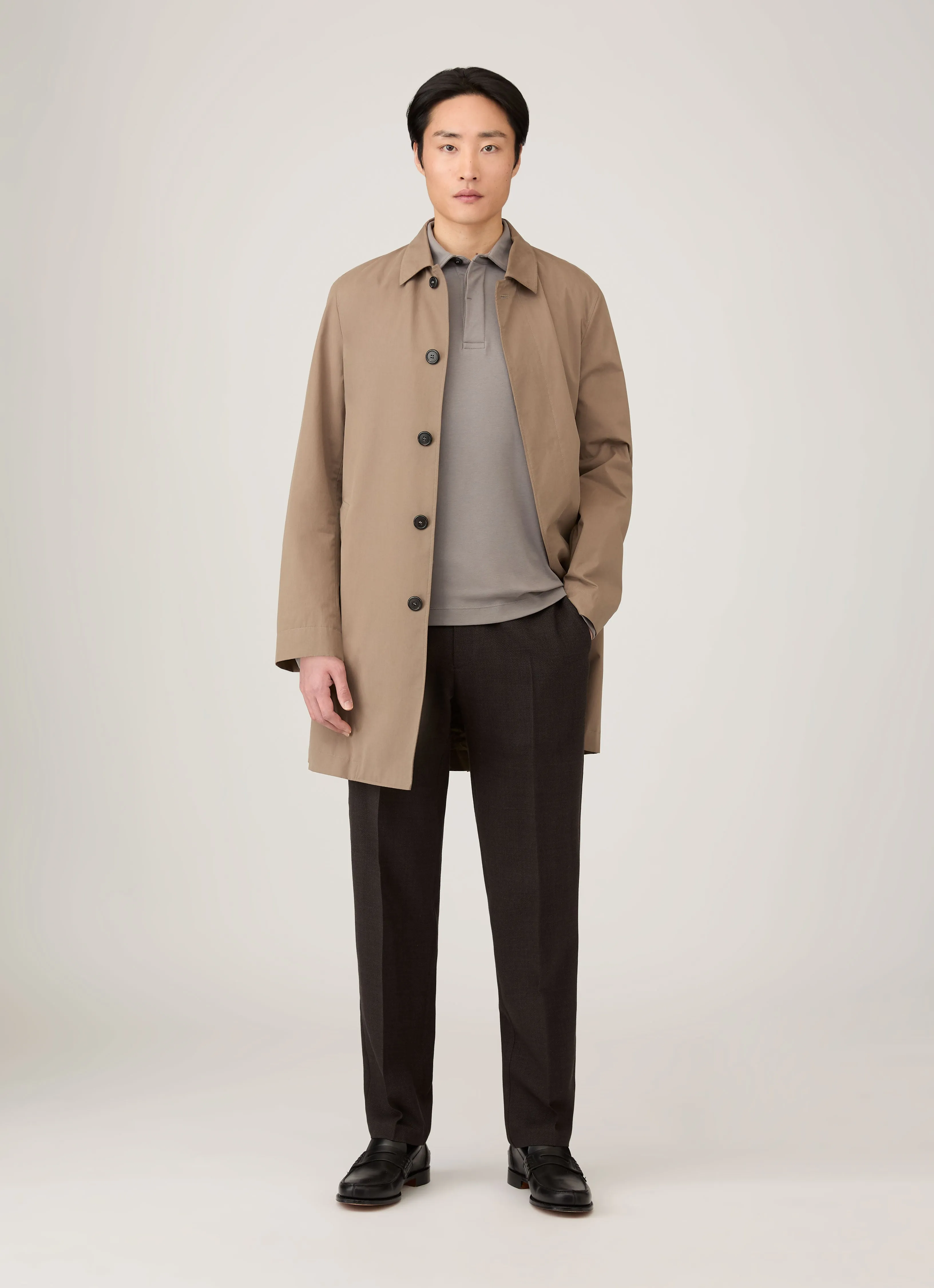 Men's Heavyweight Rugby Polo Shirt in Iron Grey sold by Sunspel product image thumbnail 3