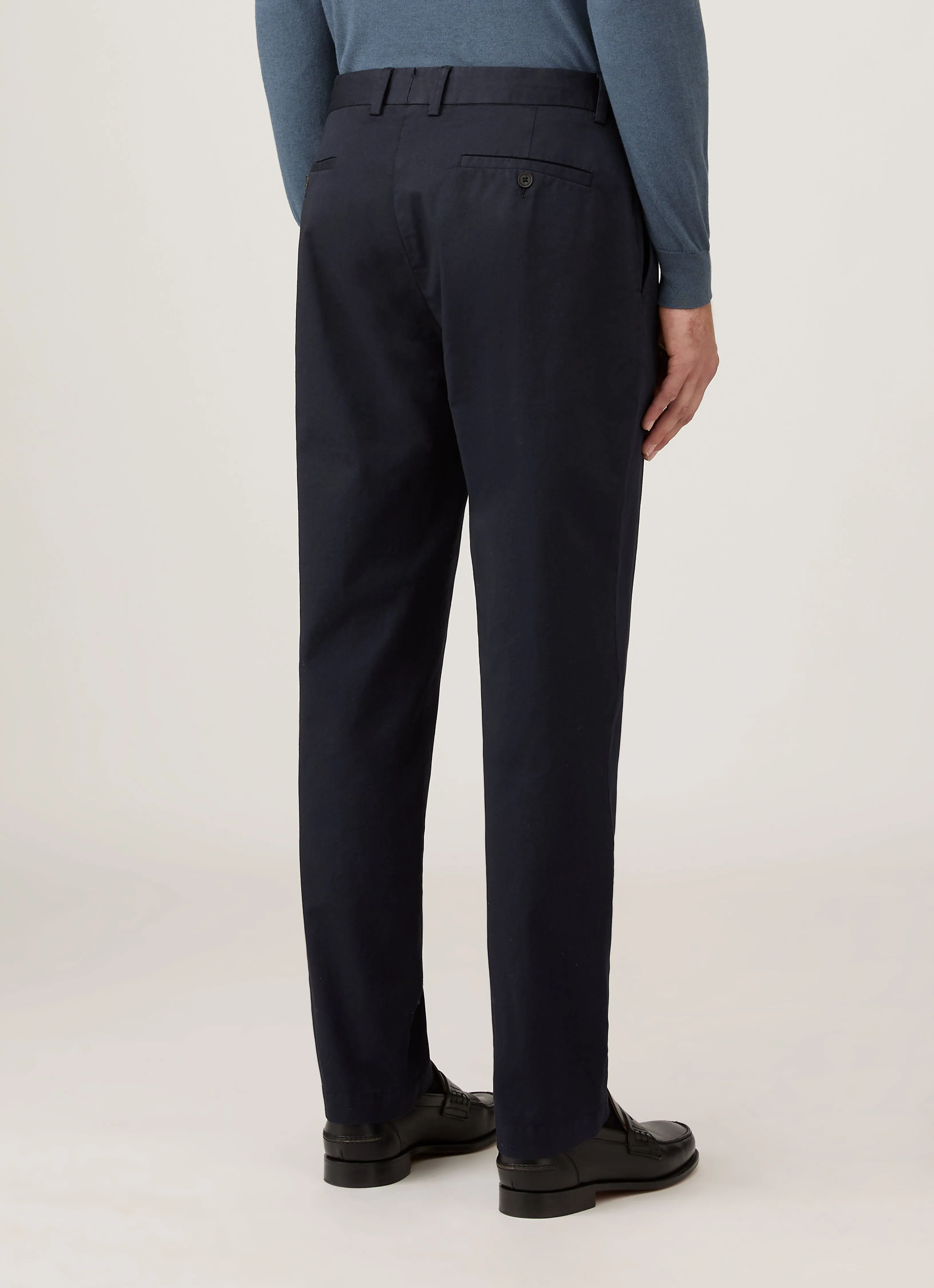 Men's Regular Fit Chino in Navy sold by Sunspel product image thumbnail 5