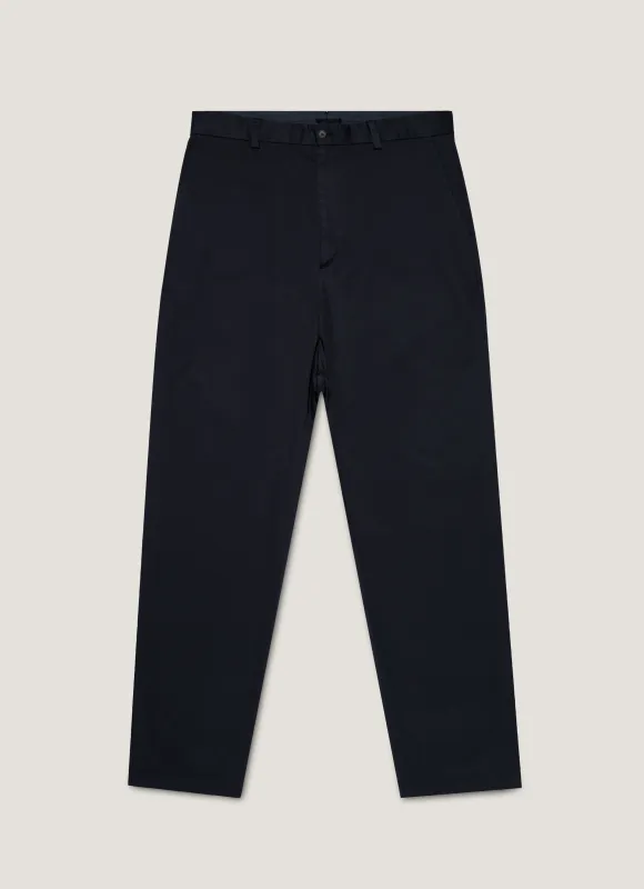 Men's Regular Fit Chino in Navy sold by Sunspel