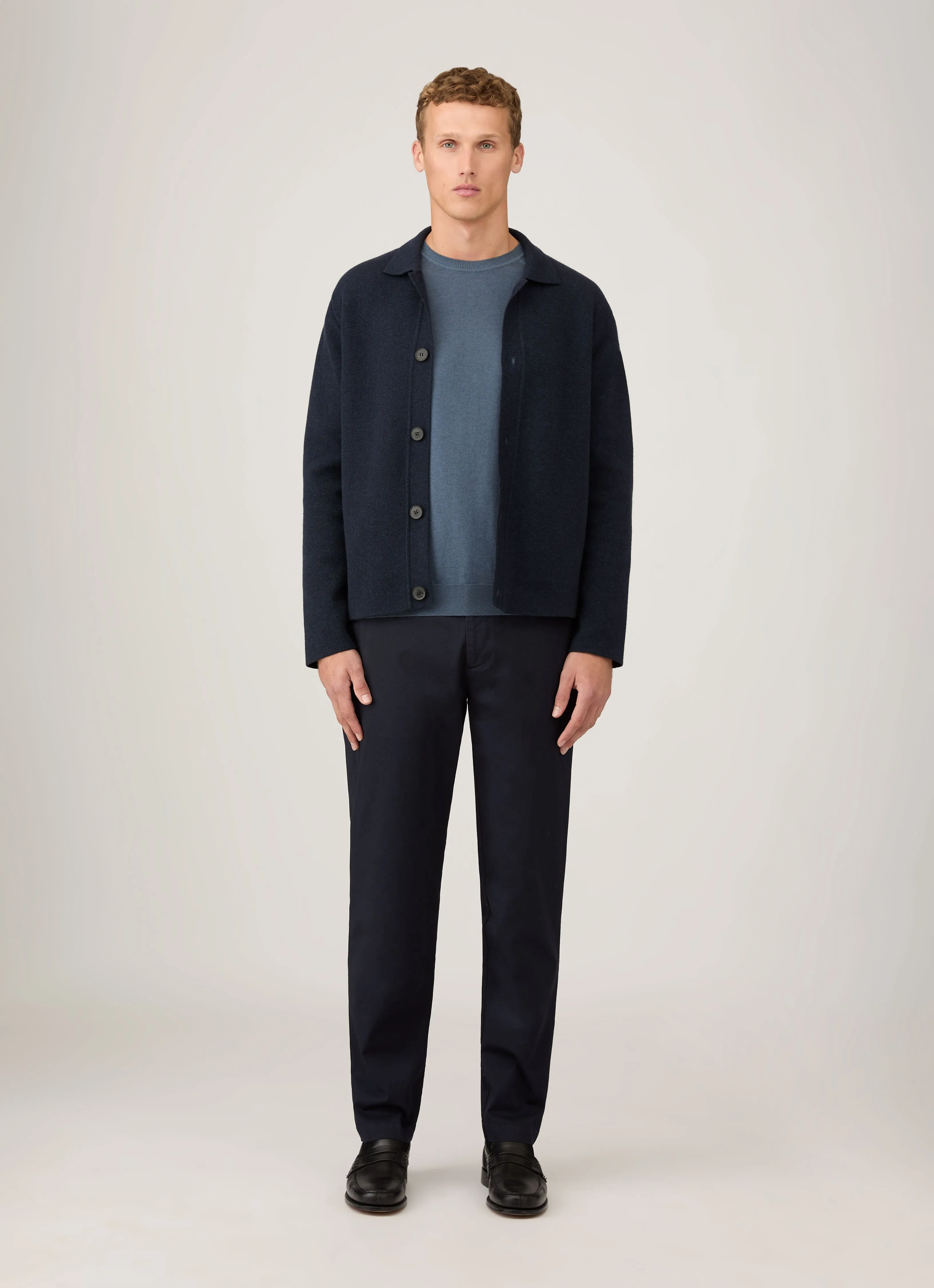 Men's Regular Fit Chino in Navy sold by Sunspel product image thumbnail 3