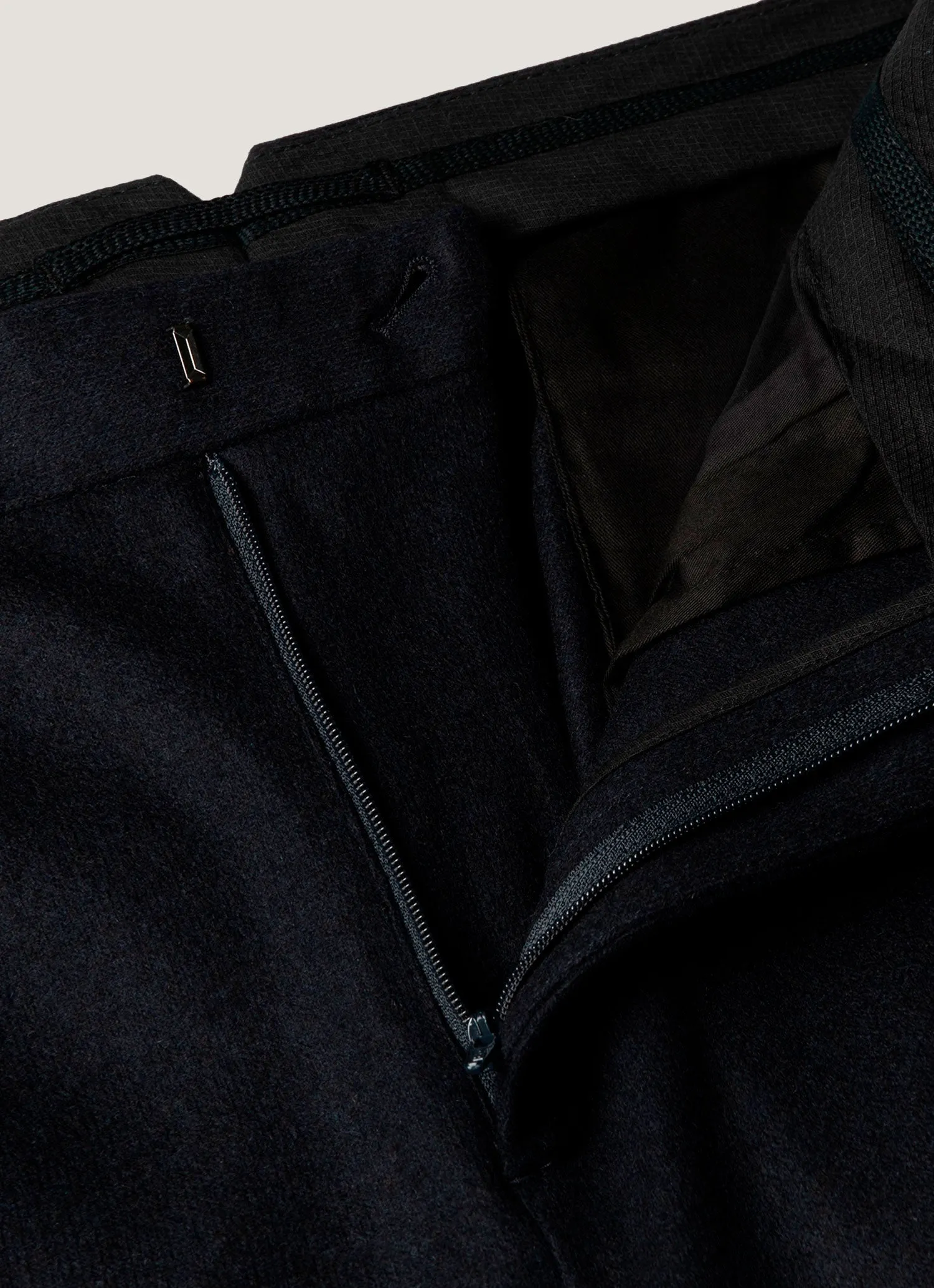 Men's Boiled Wool Trouser in Navy sold by Sunspel product image thumbnail 4