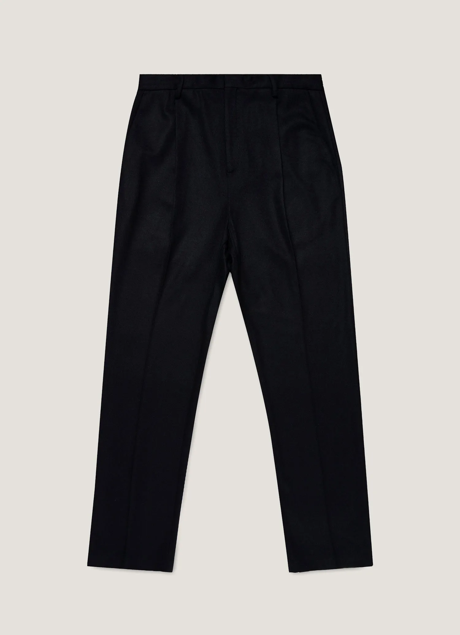 Men's Boiled Wool Trouser in Navy sold by Sunspel