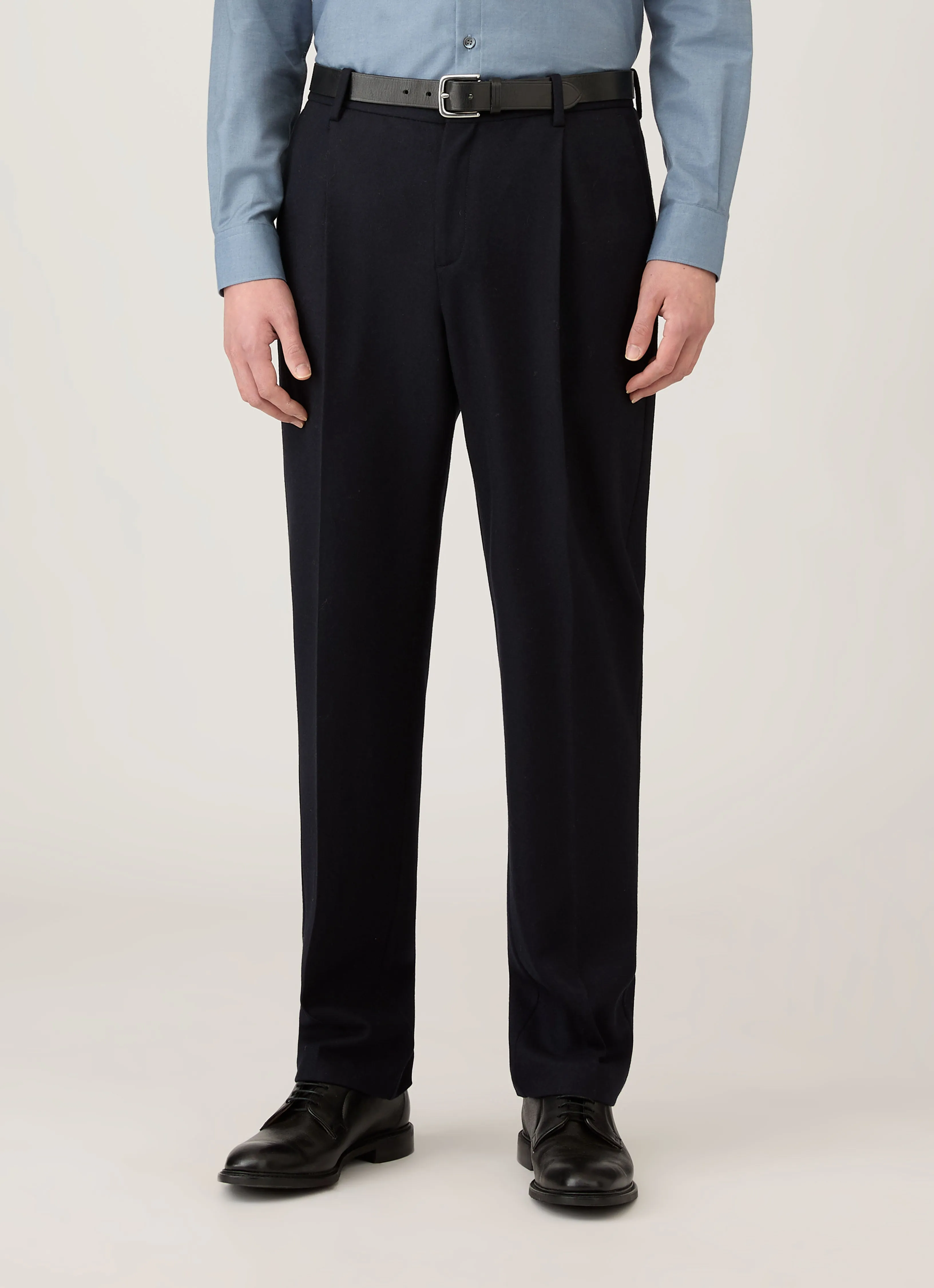 Men's Boiled Wool Trouser in Navy sold by Sunspel product image thumbnail 2