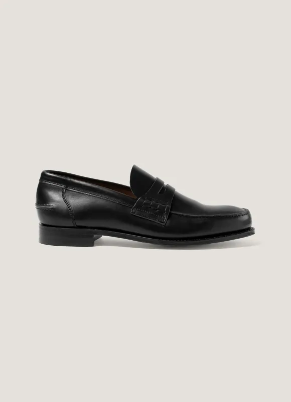 Men's Leather Loafer in Black sold by Sunspel