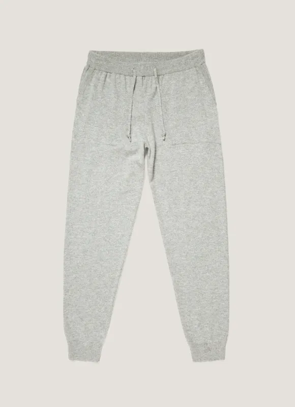 Men's Cashmere Lounge Pant in Grey Melange sold by Sunspel