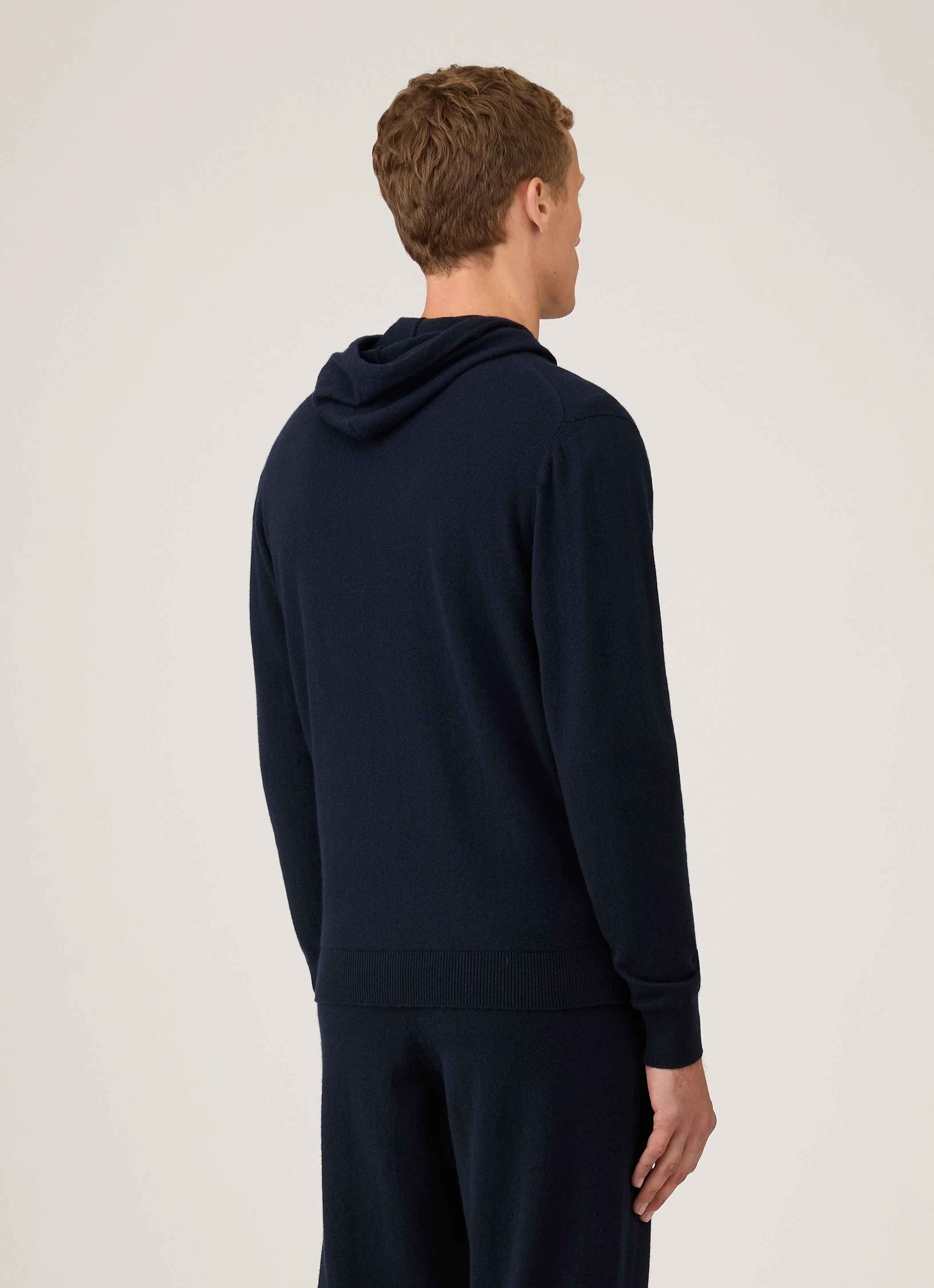 Men's Cashmere Hoodie in Navy sold by Sunspel product image thumbnail 5