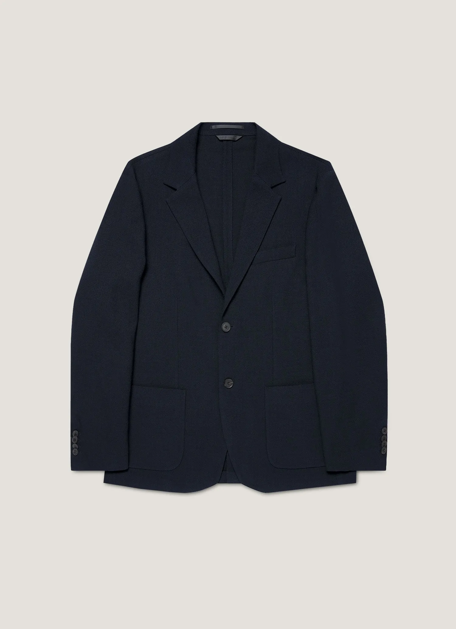 Men's Textured Wool Blazer in Navy sold by Sunspel