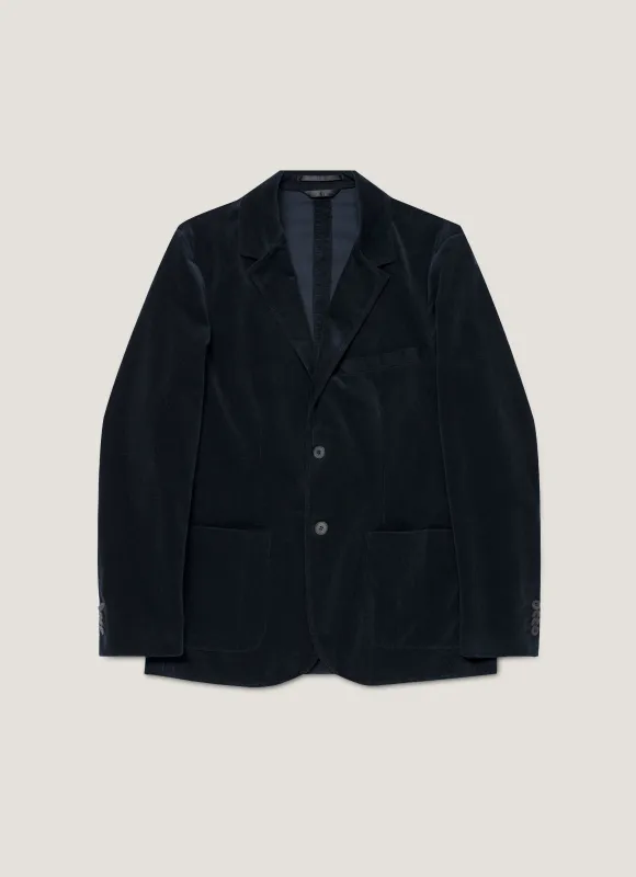 Men's Corduroy Blazer in Navy sold by Sunspel