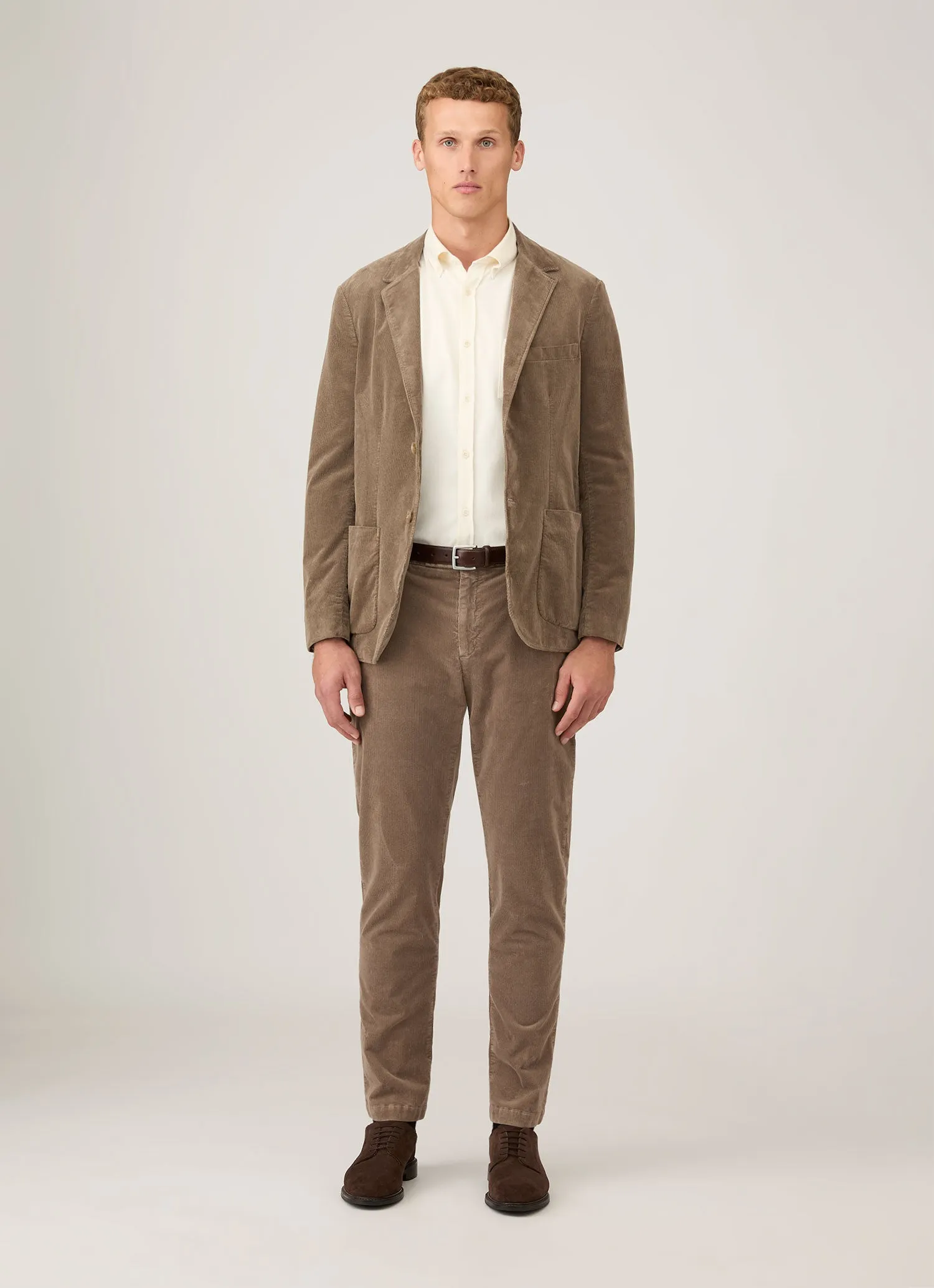 Men's Corduroy Blazer in Bark sold by Sunspel product image thumbnail 3