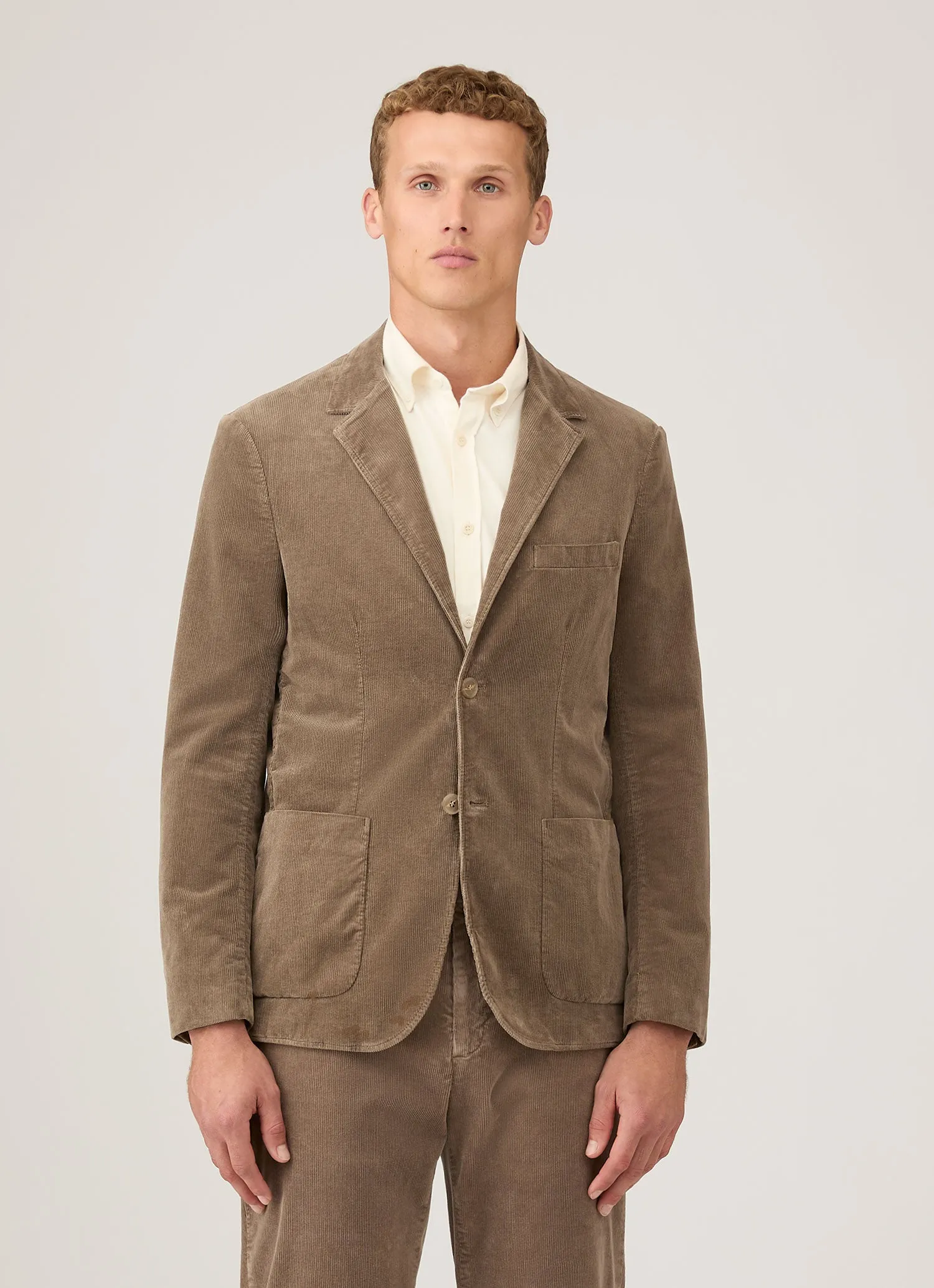 Men's Corduroy Blazer in Bark sold by Sunspel product image thumbnail 2