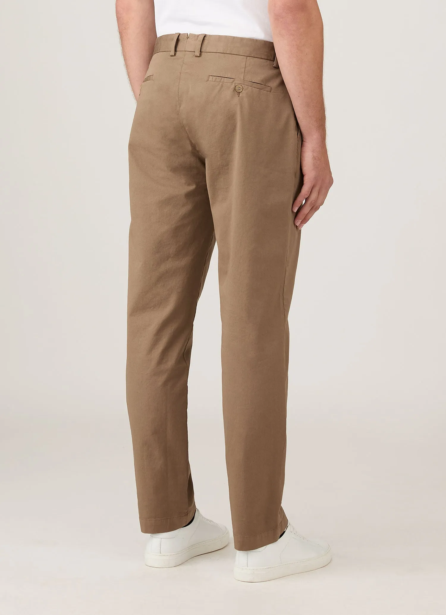 Men's Regular Fit Chino in Dark Stone sold by Sunspel product image thumbnail 5