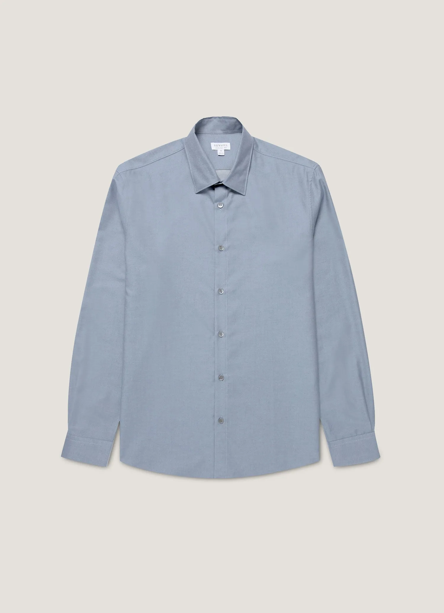 Men's Cotton Cashmere Shirt in Dark Blue sold by Sunspel