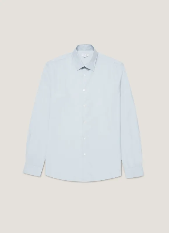 Men's Cotton Cashmere Shirt in Light Blue sold by Sunspel