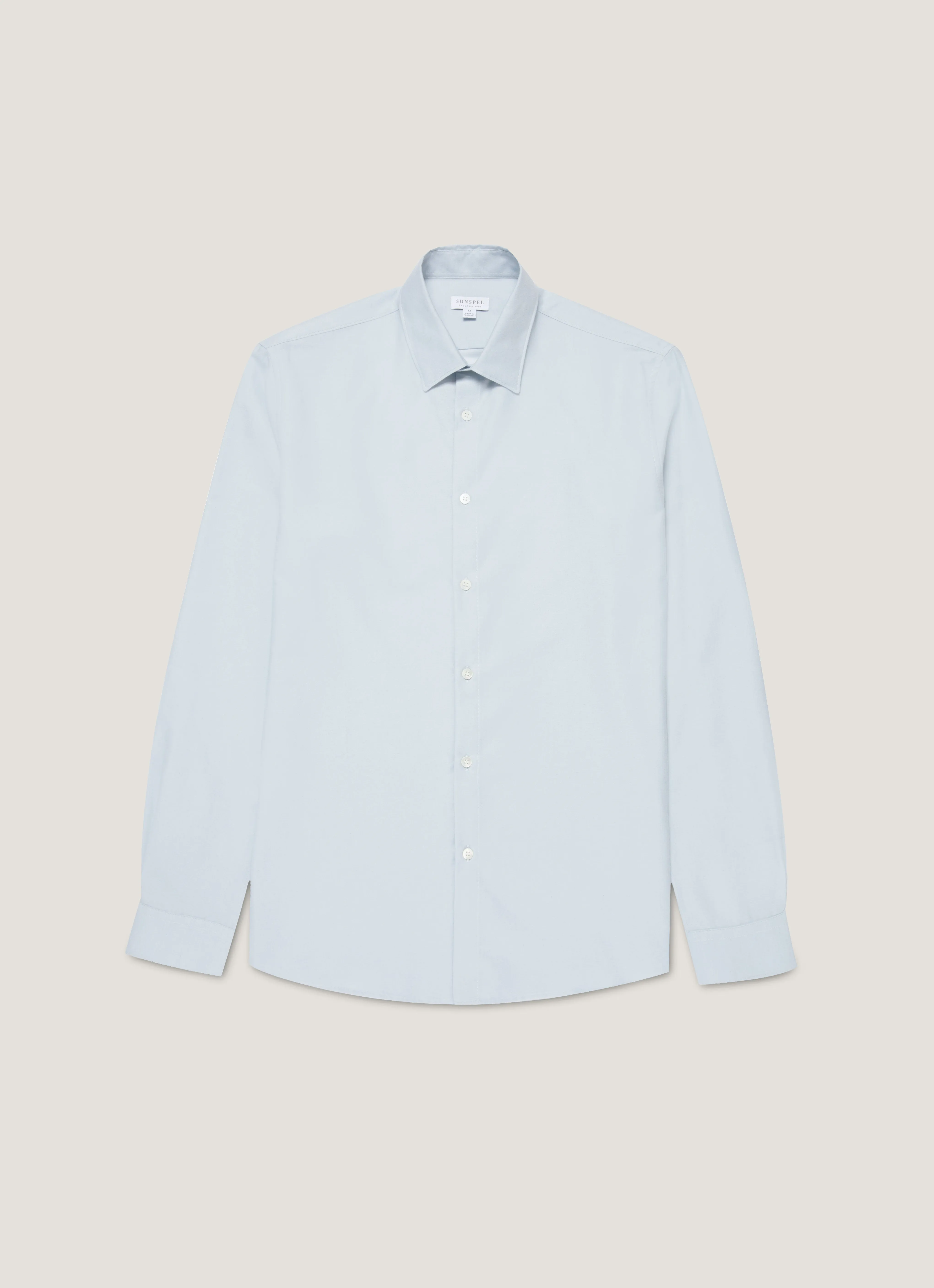 Men's Cotton Cashmere Shirt in Light Blue sold by Sunspel