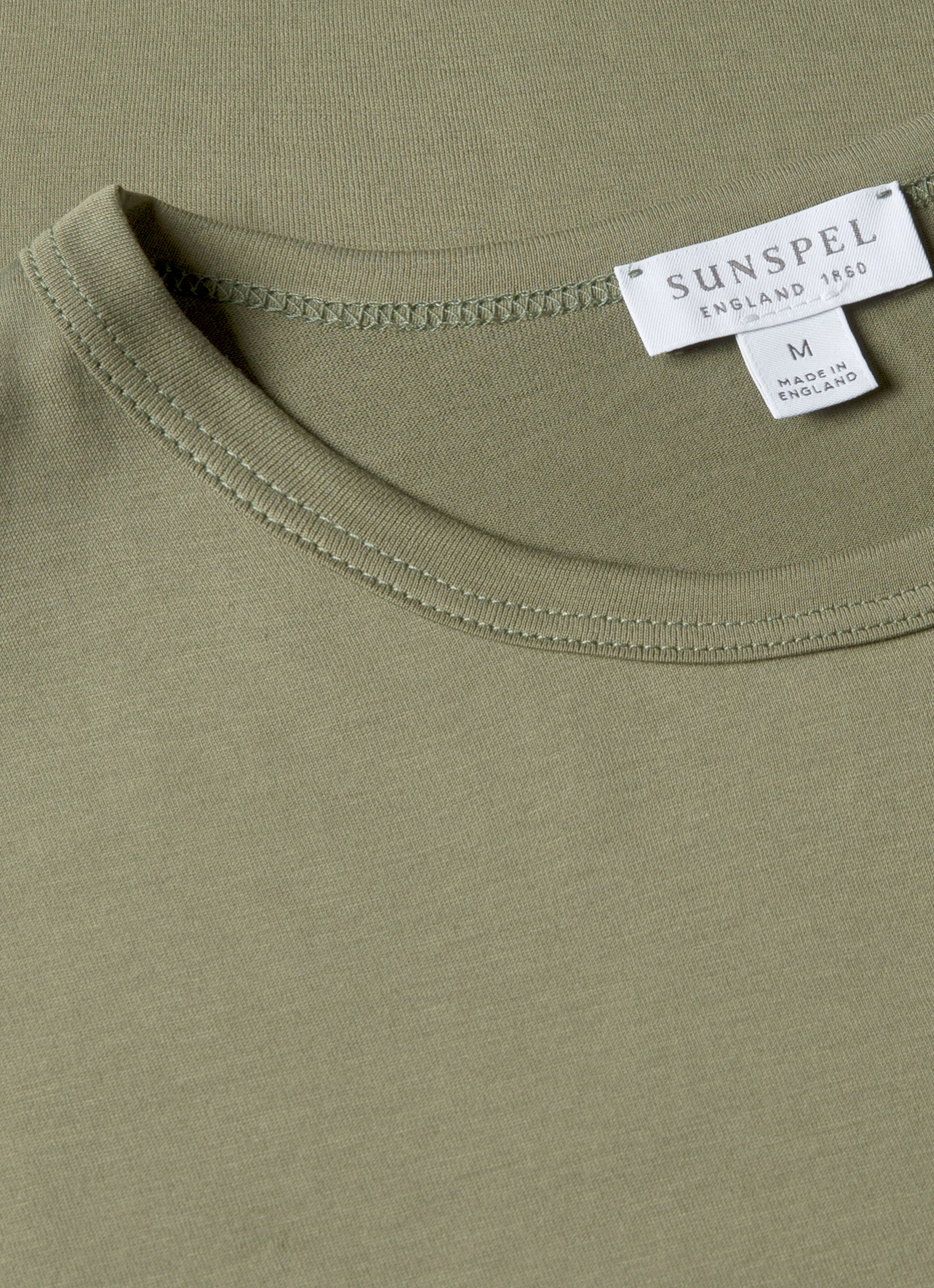 Men's Classic T-shirt in Sea Moss sold by Sunspel product image thumbnail 4
