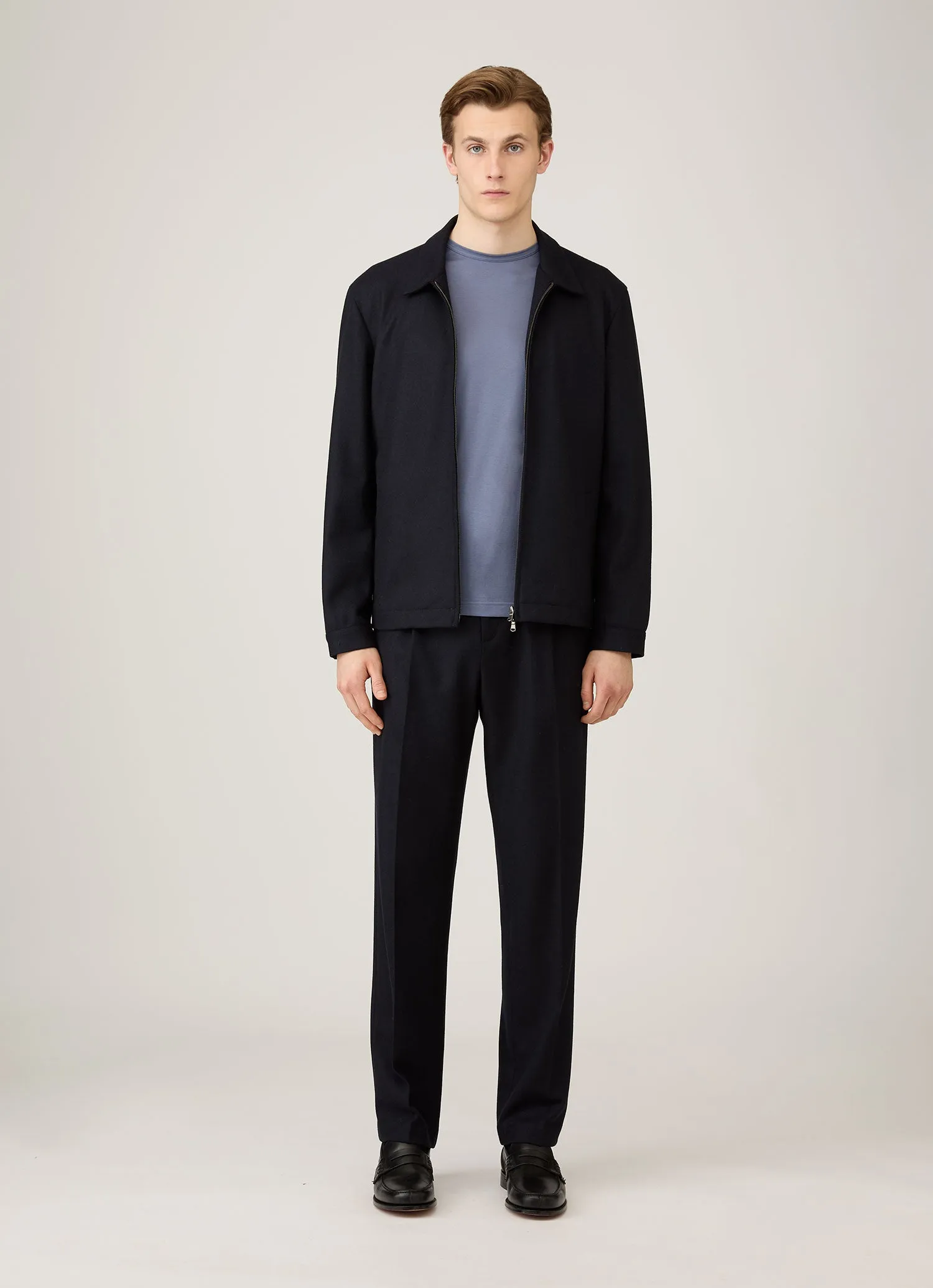 Men's Classic T-shirt in Selvedge Blue sold by Sunspel product image thumbnail 3