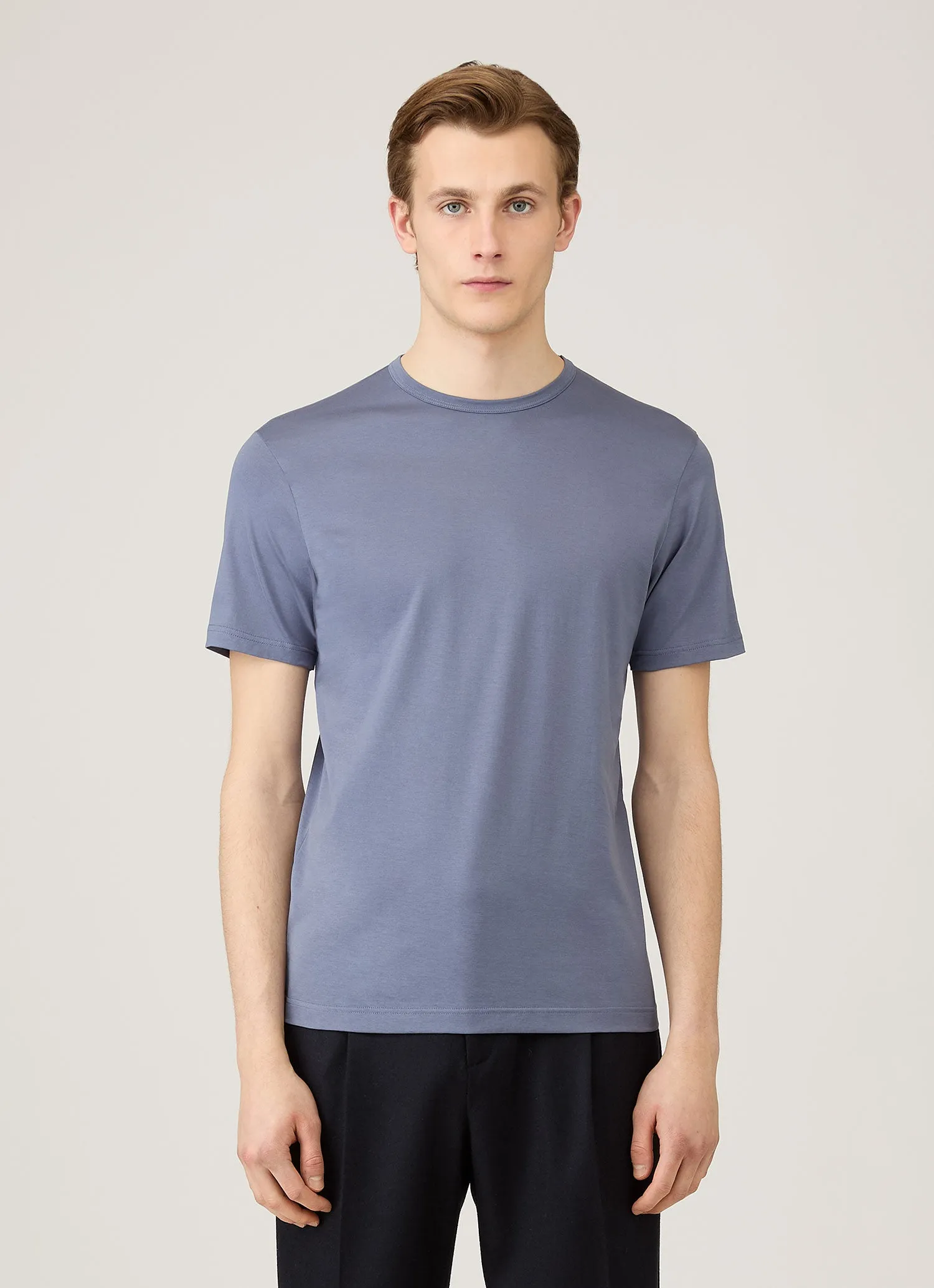 Men's Classic T-shirt in Selvedge Blue sold by Sunspel product image thumbnail 2