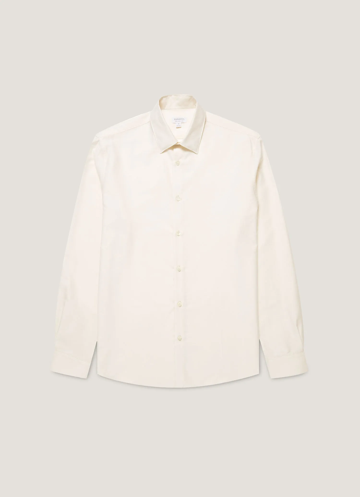 Men's Cotton Cashmere Shirt in Warm White sold by Sunspel