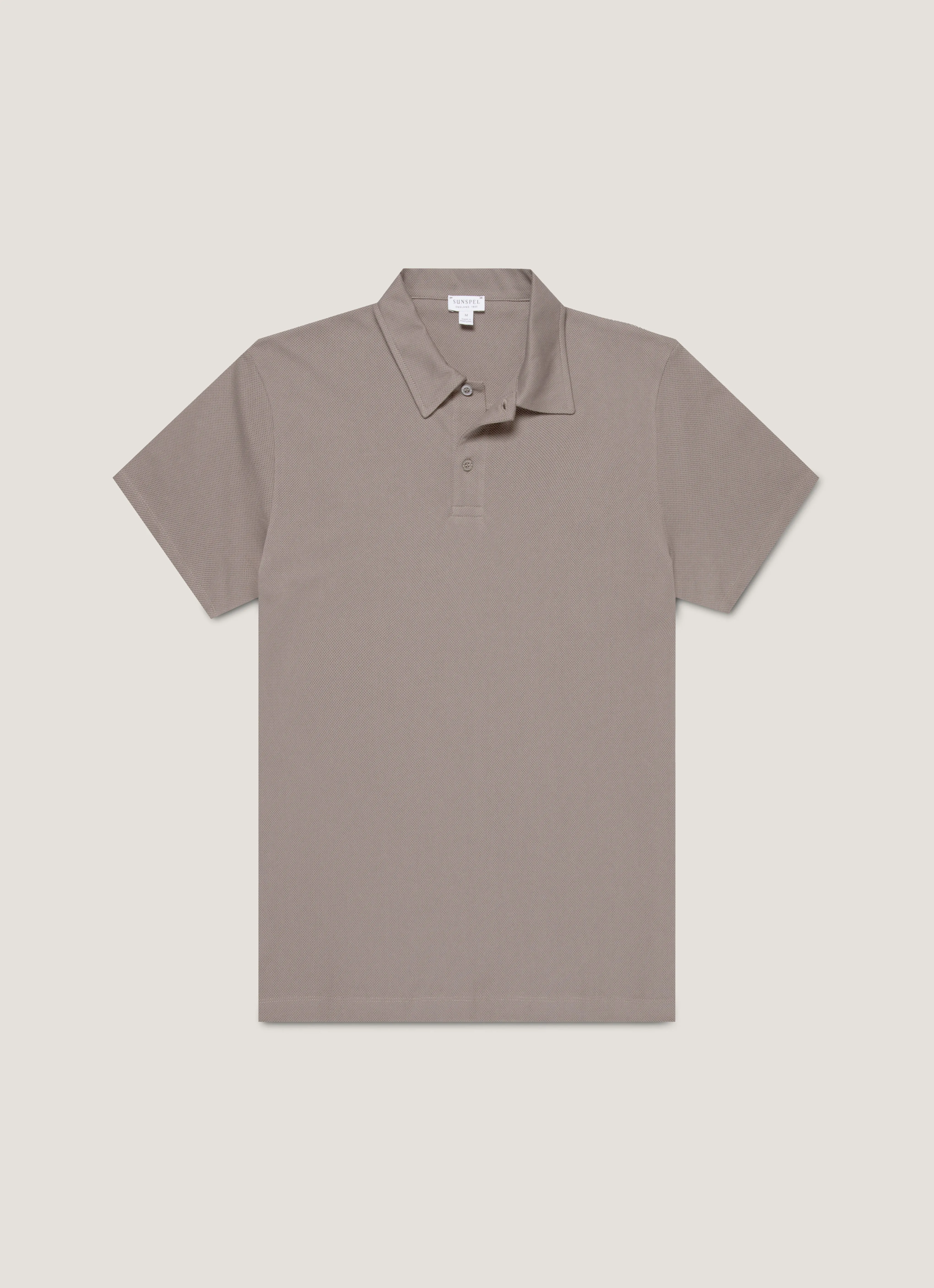 Men's Regular Fit Riviera Polo Shirt in Iron Grey sold by Sunspel