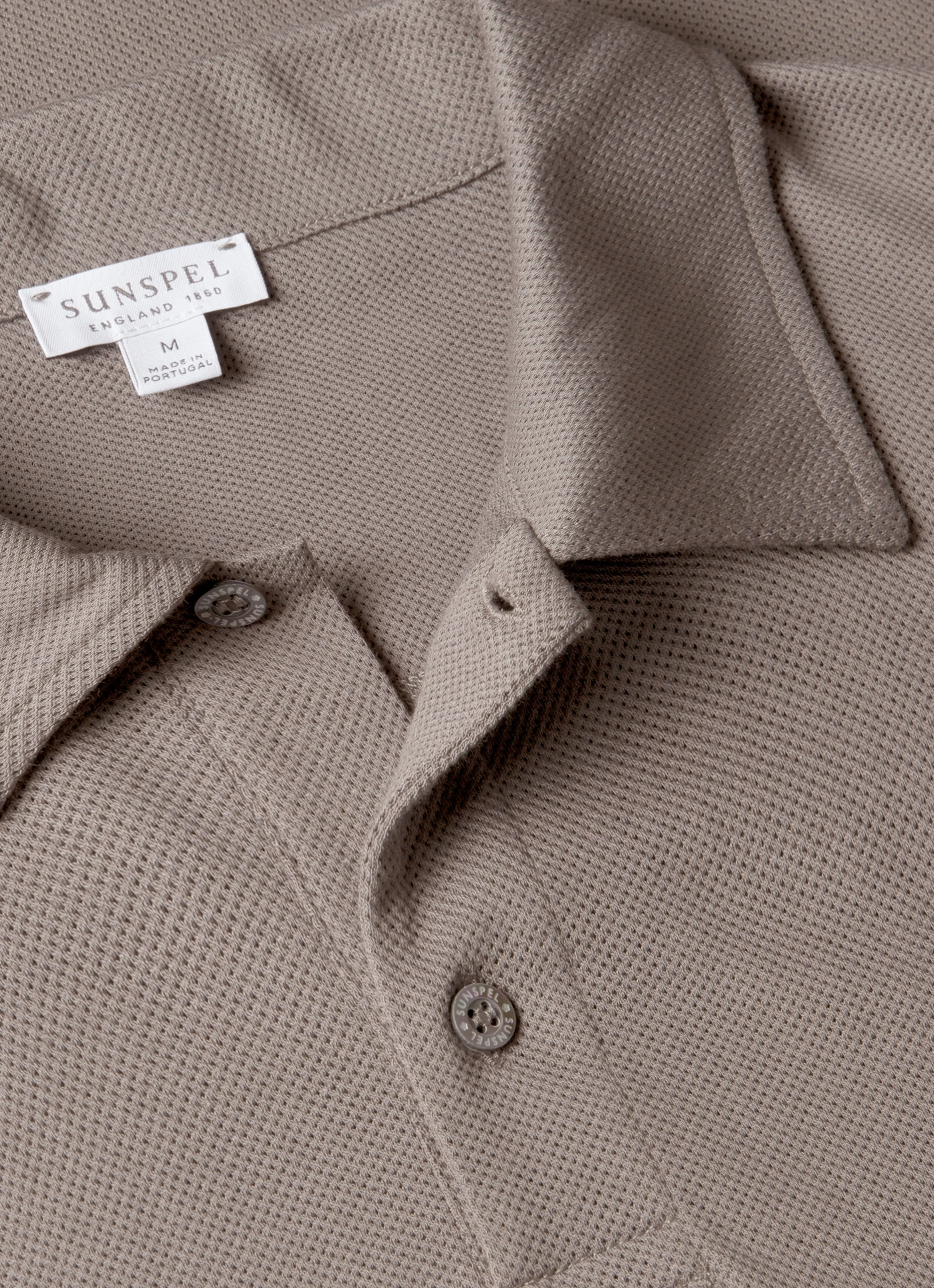 Men's Regular Fit Riviera Polo Shirt in Iron Grey sold by Sunspel product image thumbnail 4