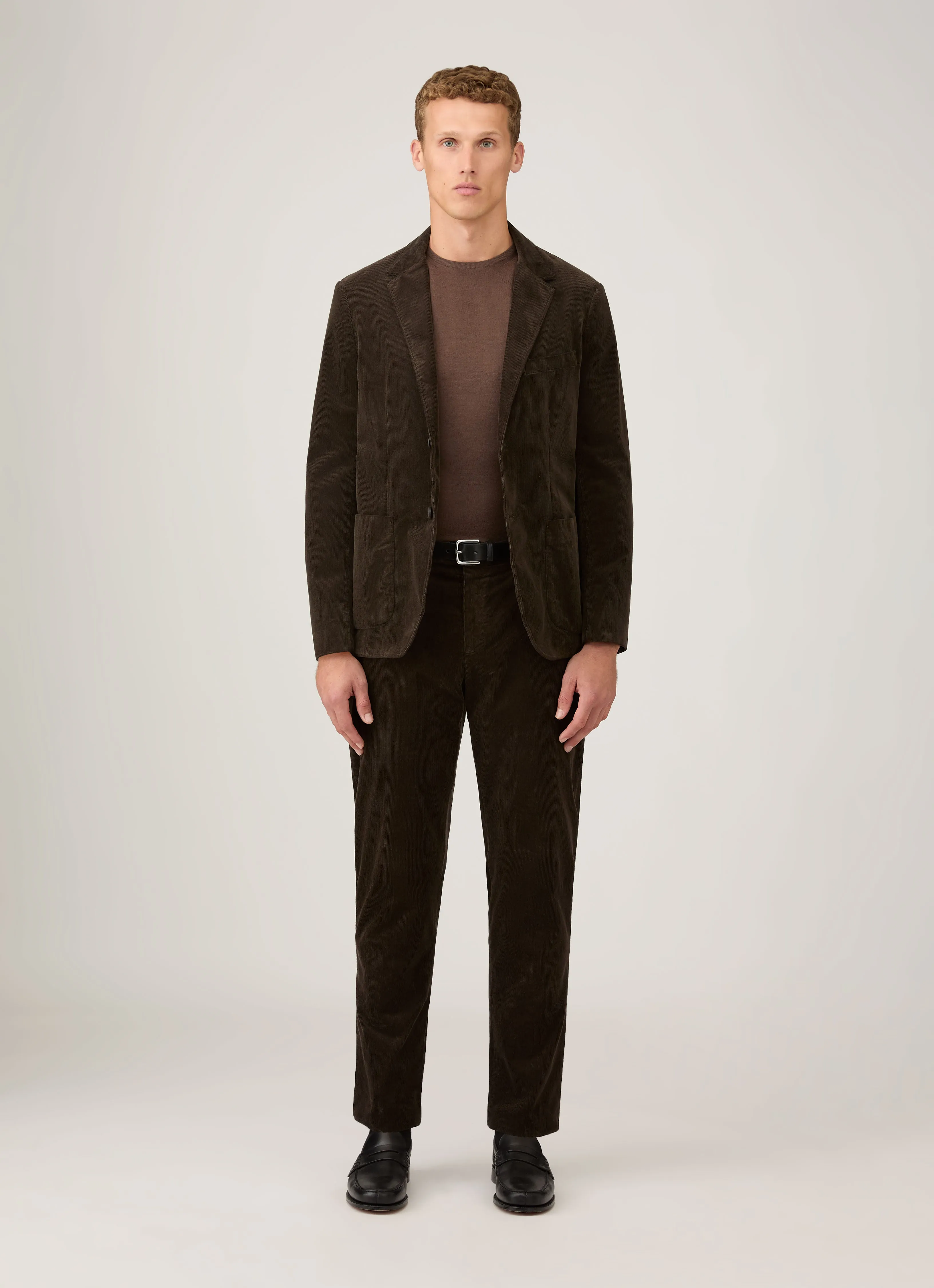 Men's Corduroy Two-Piece Suit in Coffee sold by Sunspel product image thumbnail 2