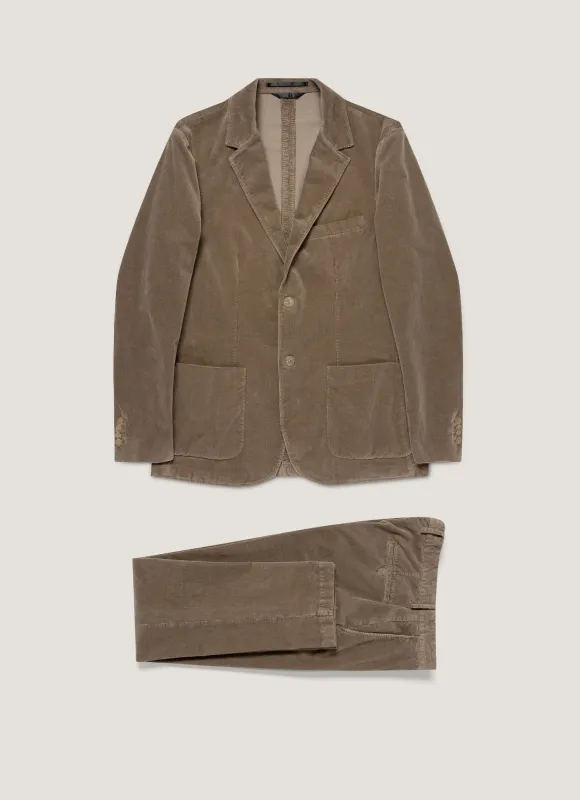 Men's Corduroy Two-Piece Suit in Bark sold by Sunspel