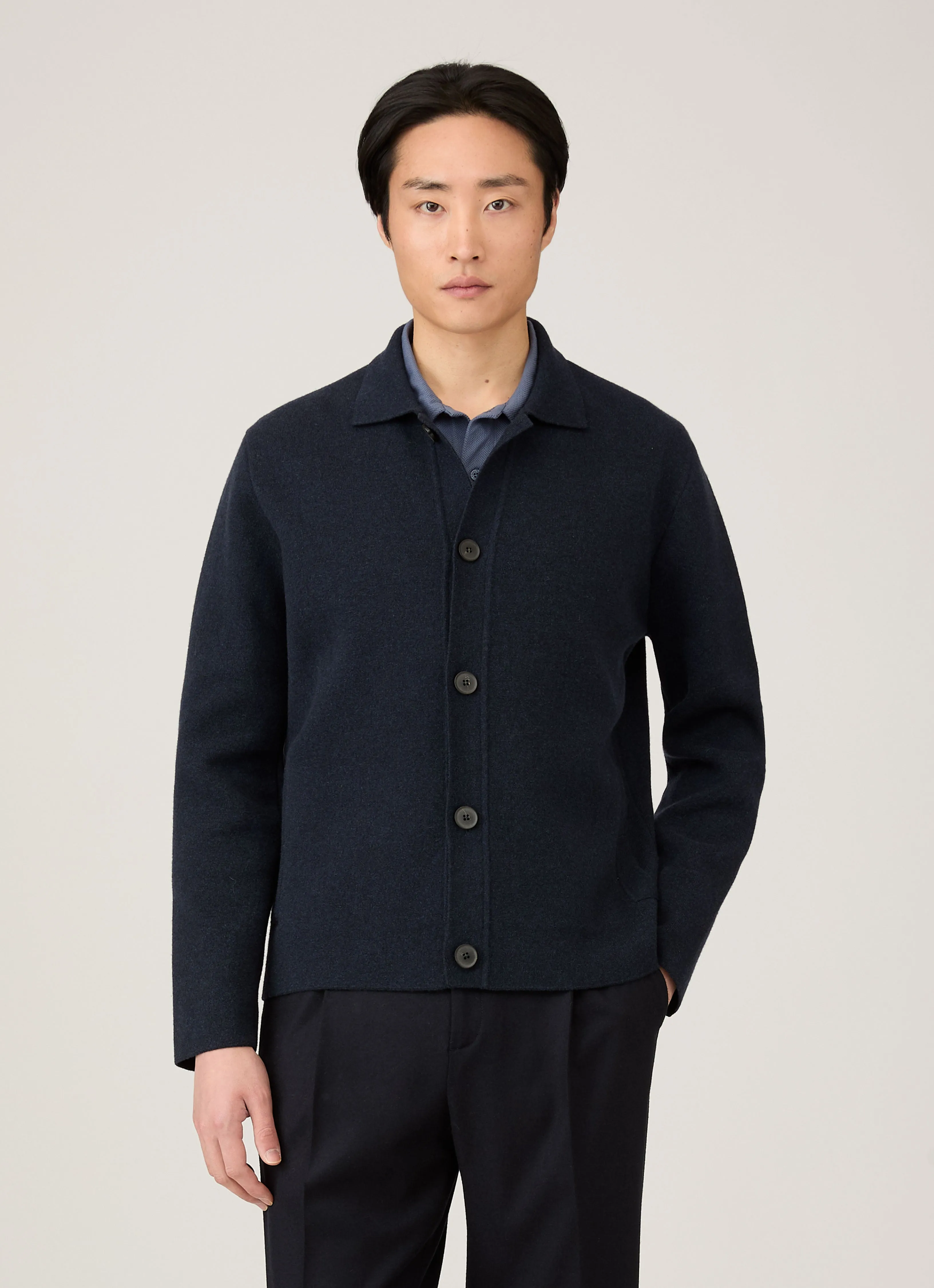 Men's Double Faced Jacket in Navy sold by Sunspel product image thumbnail 2