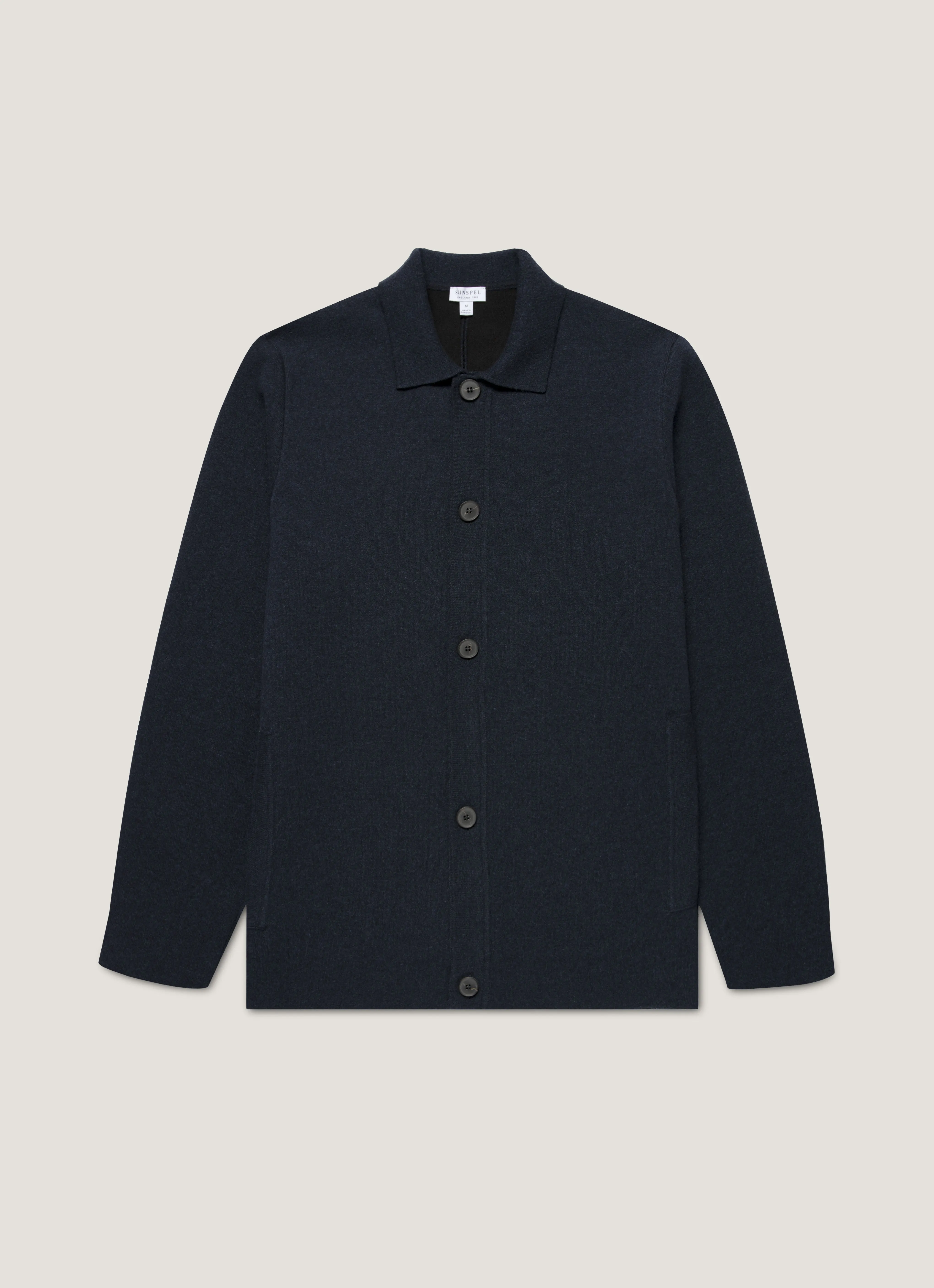 Men's Double Faced Jacket in Navy sold by Sunspel
