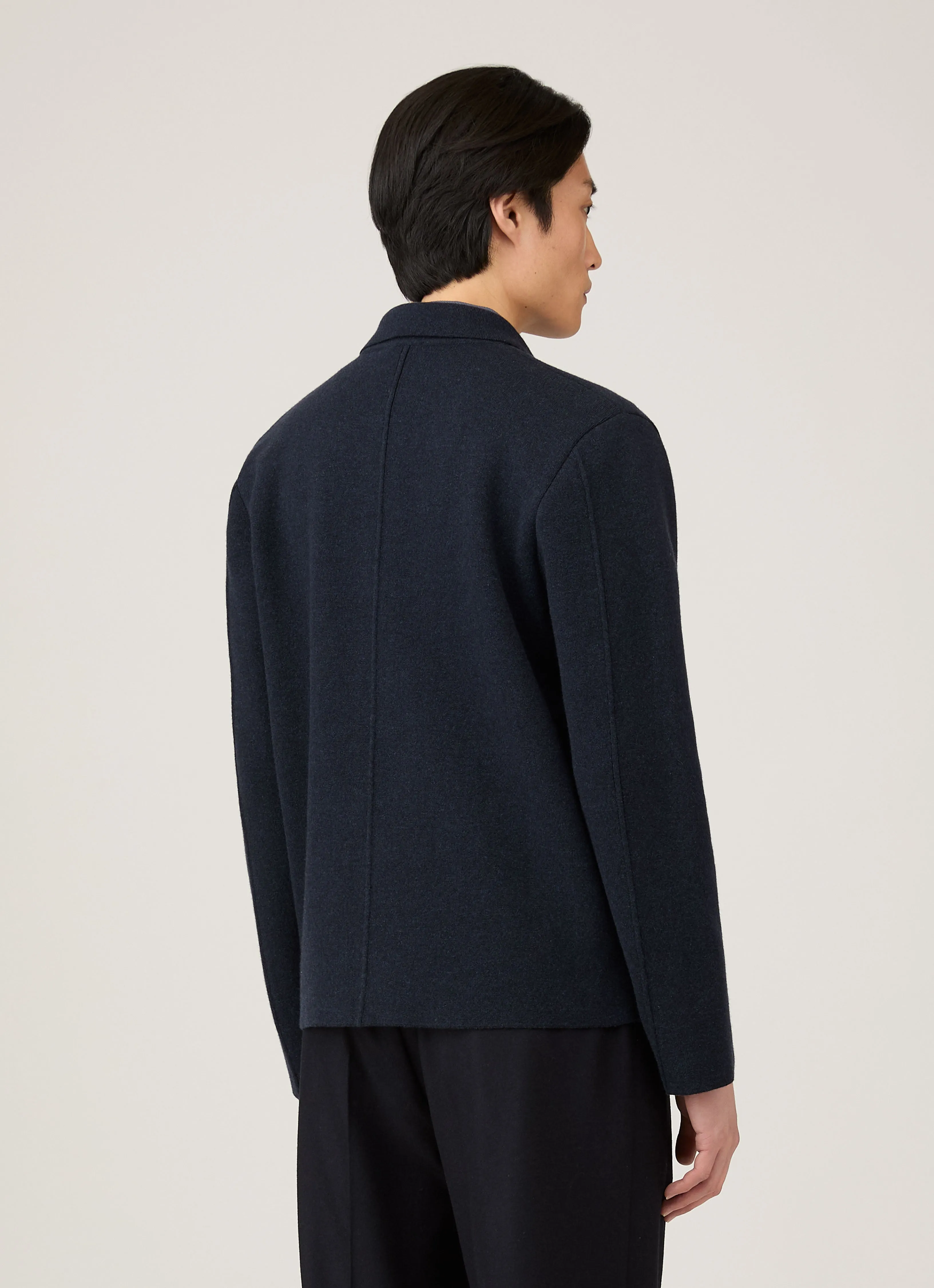 Men's Double Faced Jacket in Navy sold by Sunspel product image thumbnail 5