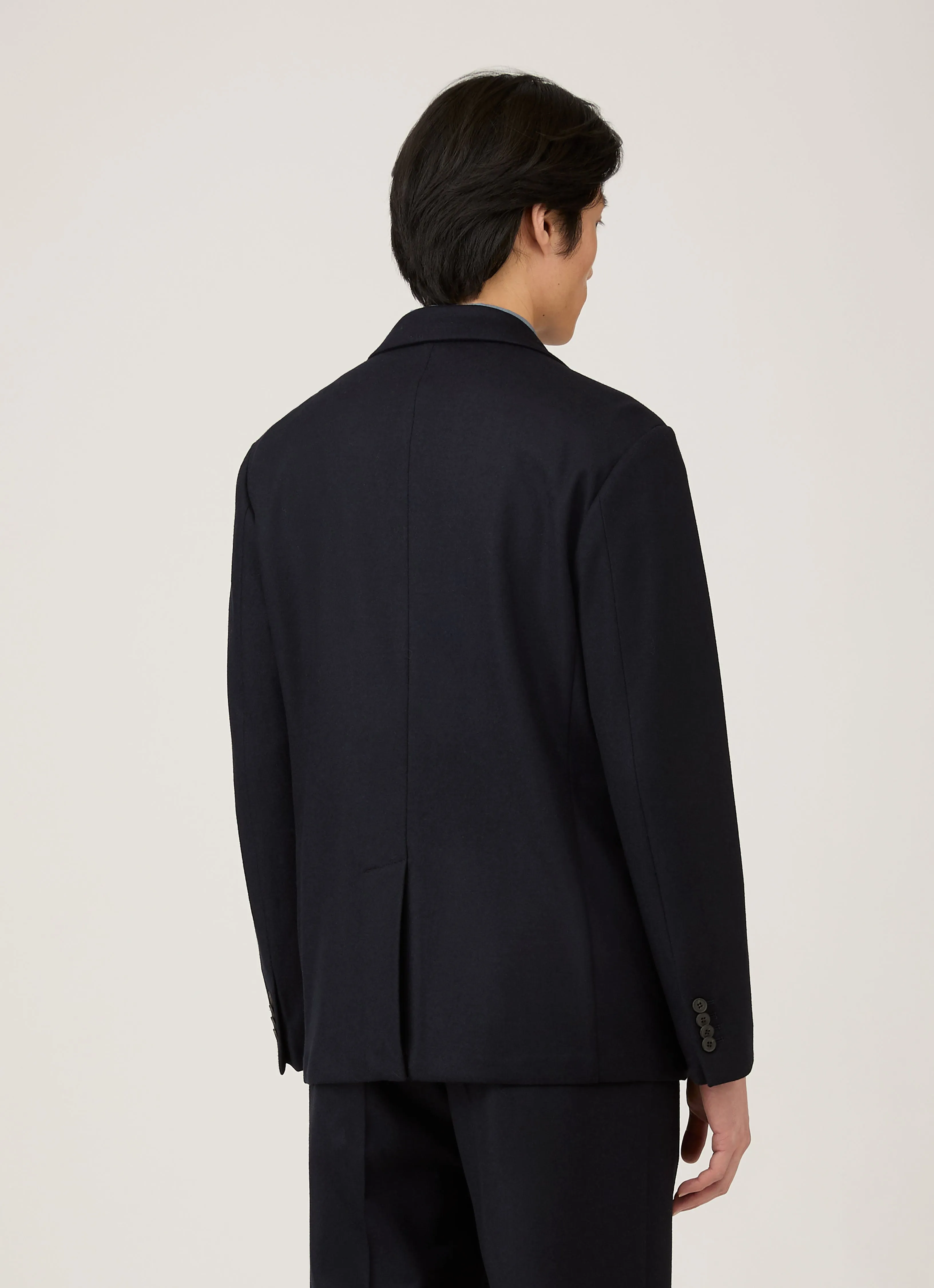 Men's Boiled Wool Blazer in Navy sold by Sunspel product image thumbnail 5