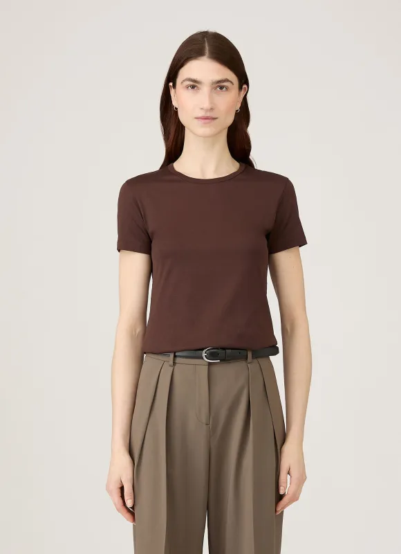 Women's Classic T-shirt in Truffle sold by Sunspel