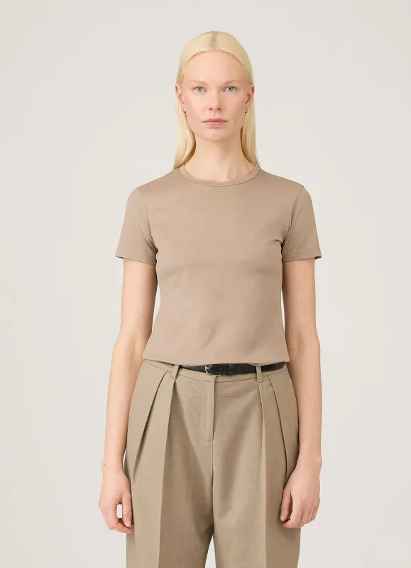 Women's Classic T-shirt in Mink sold by Sunspel