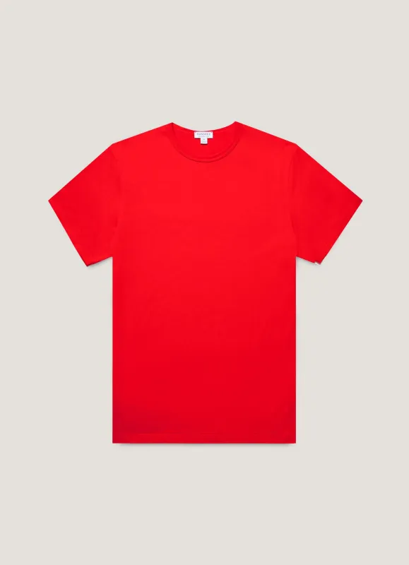 Men's Classic T-shirt in Bright Red sold by Sunspel