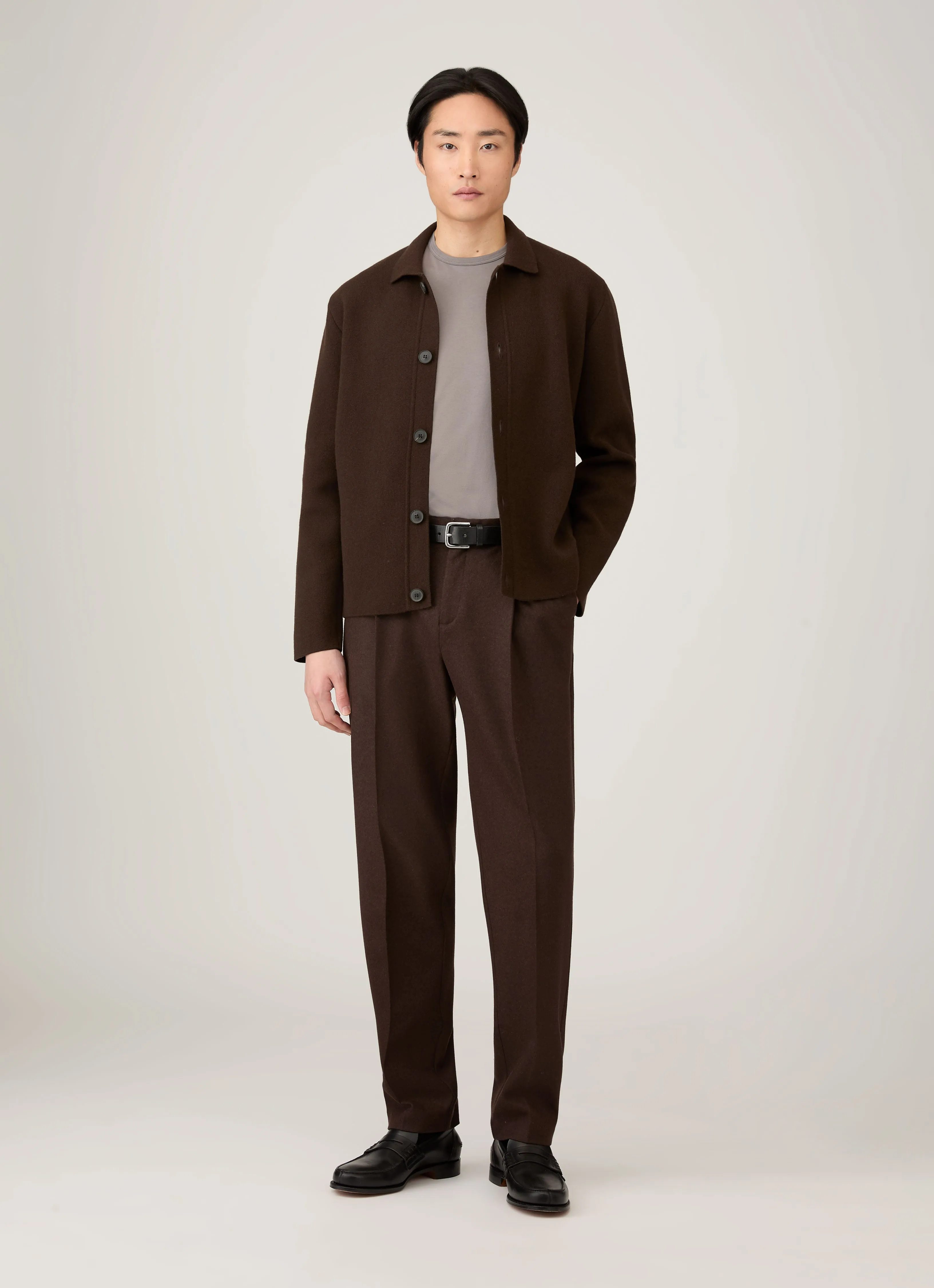 Men's Classic T-shirt in Iron Grey sold by Sunspel product image thumbnail 3