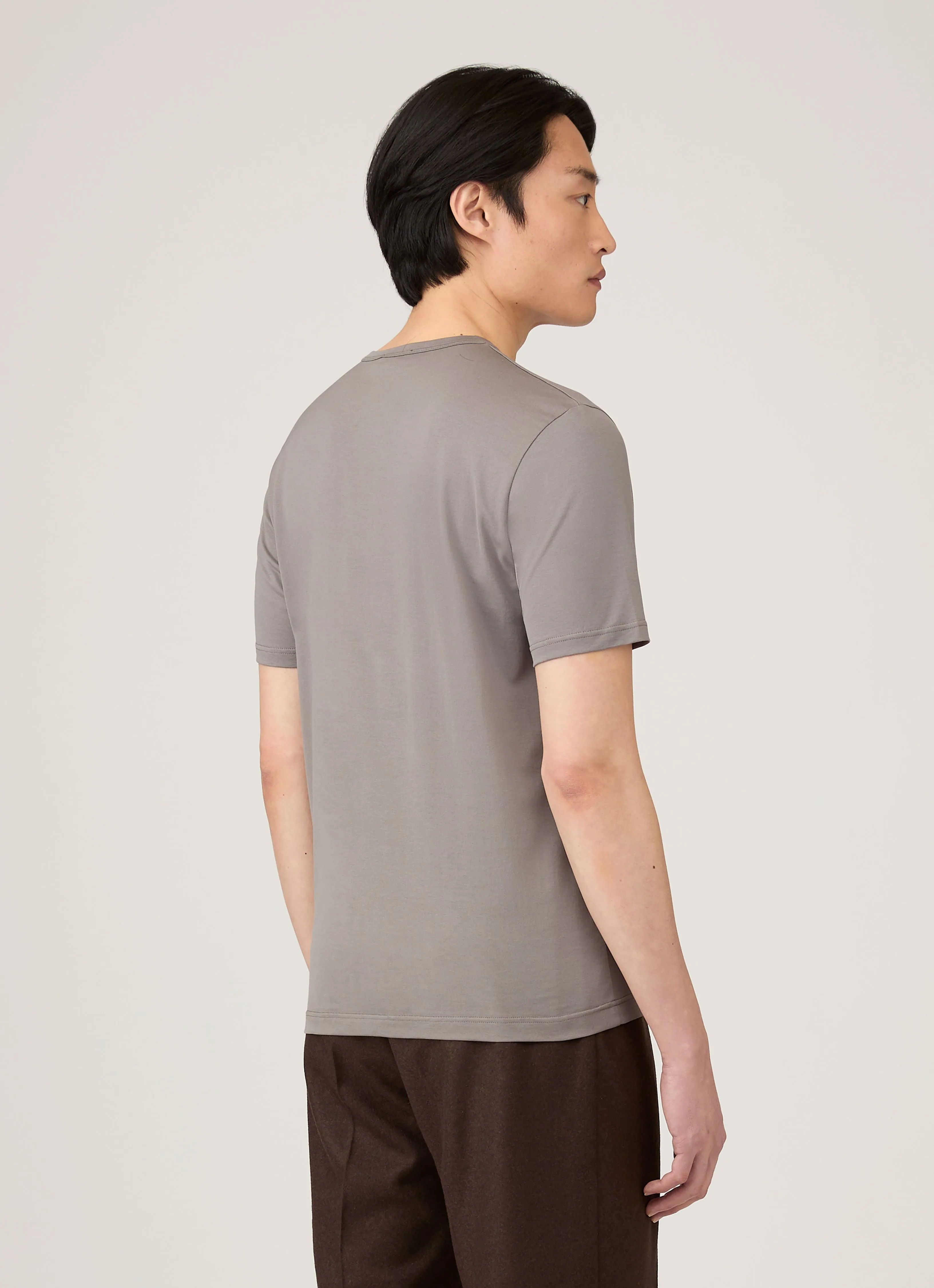 Men's Classic T-shirt in Iron Grey sold by Sunspel product image thumbnail 5