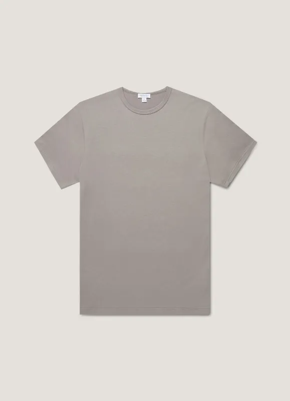 Men's Classic T-shirt in Iron Grey sold by Sunspel