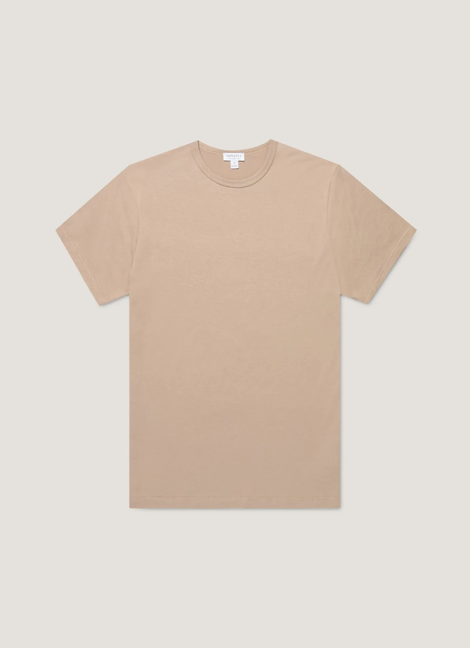 Men's Classic T-shirt in Mink sold by Sunspel