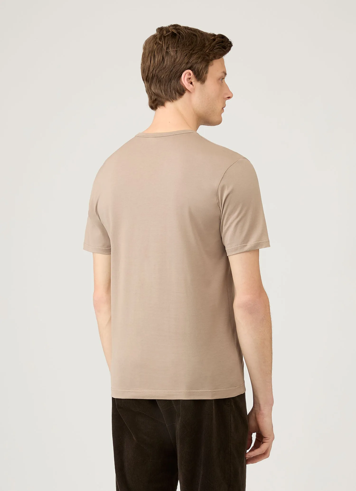 Men's Classic T-shirt in Mink sold by Sunspel product image thumbnail 5