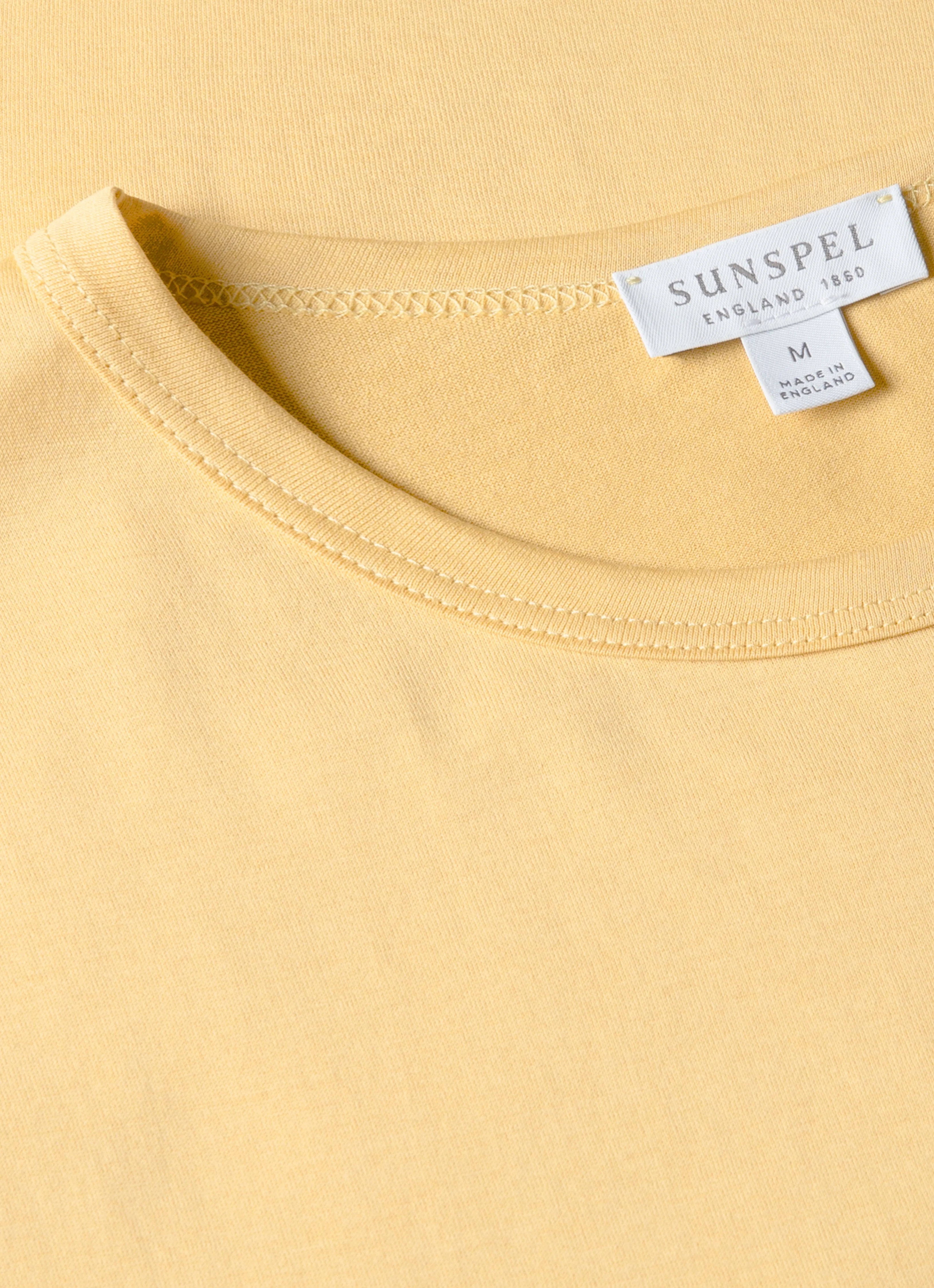 Men's Classic T-shirt in Dusty Yellow sold by Sunspel product image thumbnail 4