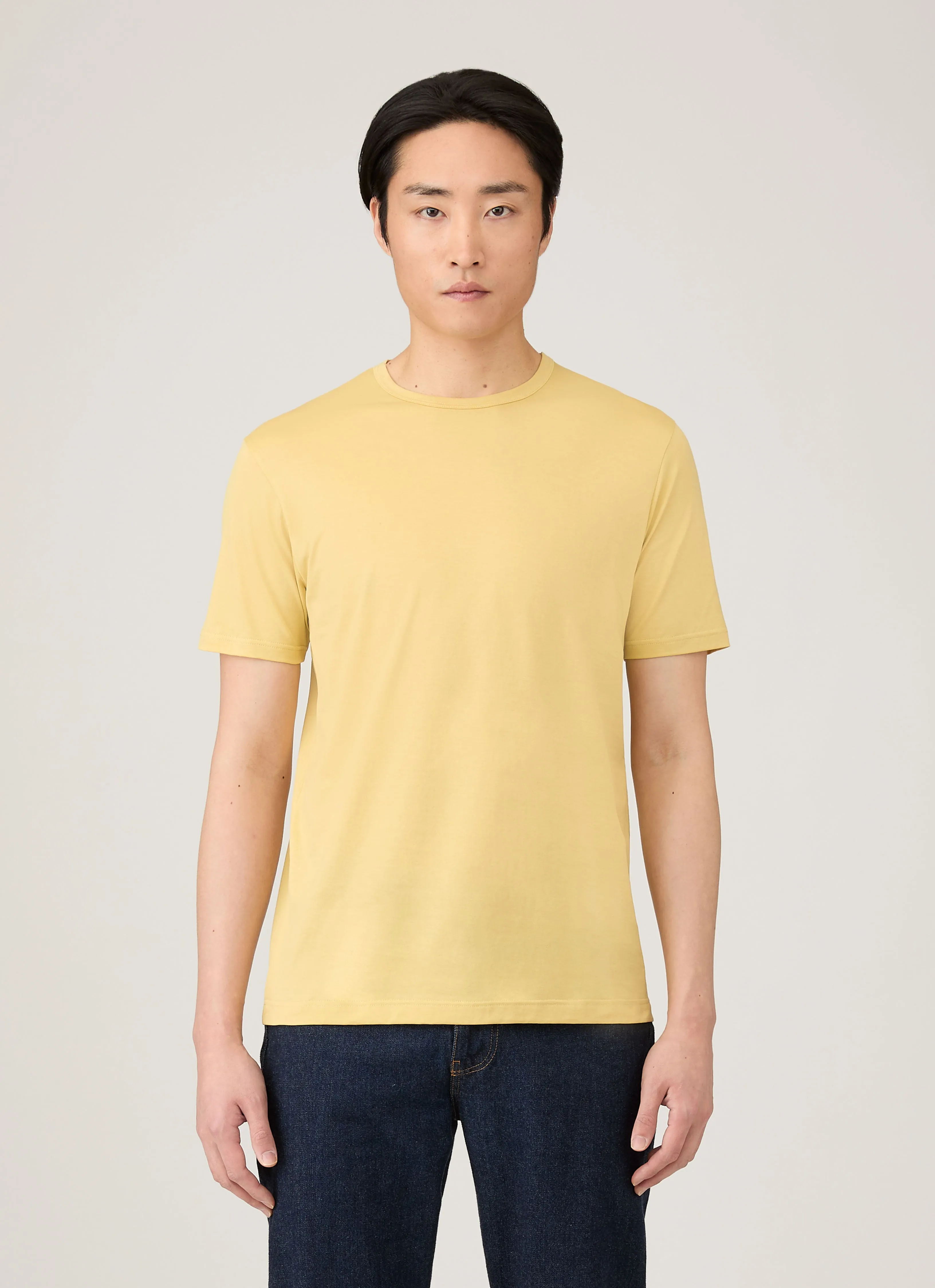 Men's Classic T-shirt in Dusty Yellow sold by Sunspel product image thumbnail 2