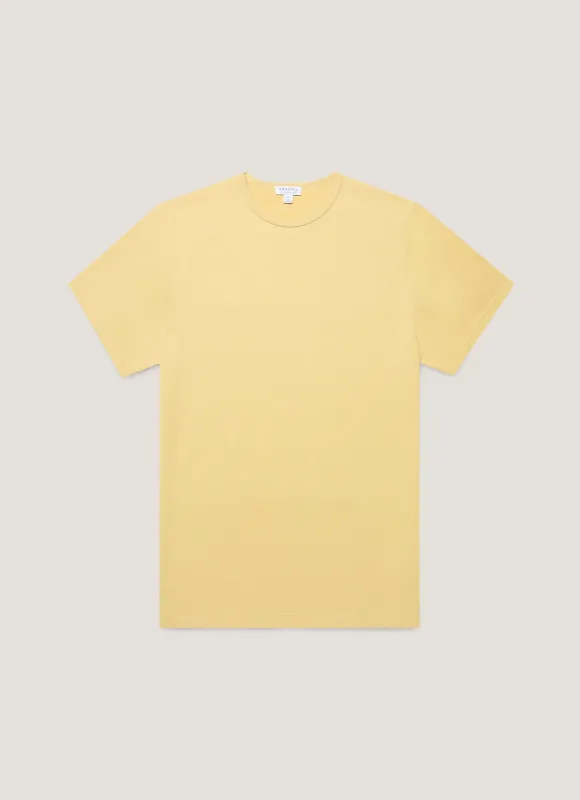 Men's Classic T-shirt in Dusty Yellow sold by Sunspel