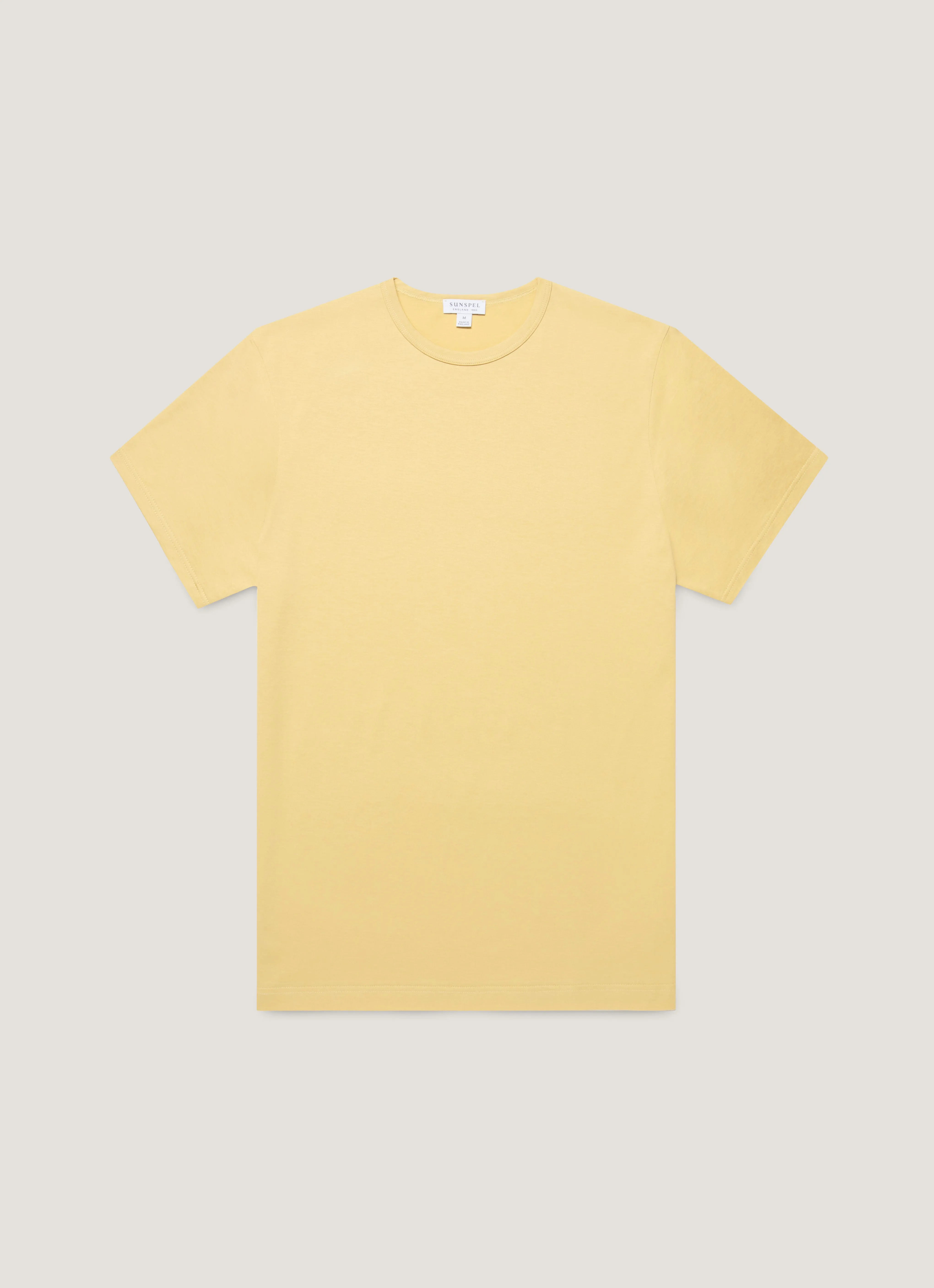 Men's Classic T-shirt in Dusty Yellow sold by Sunspel