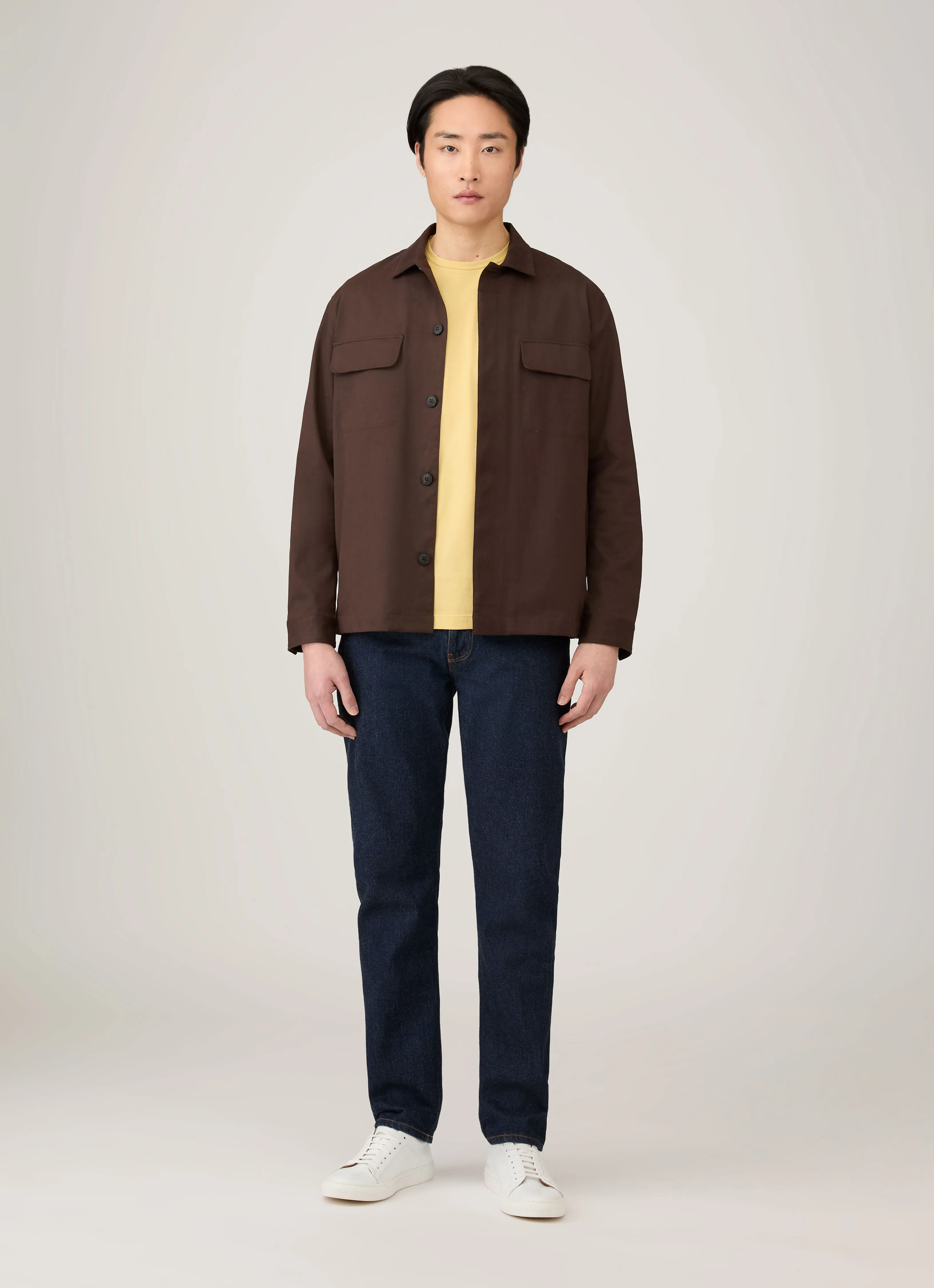 Men's Classic T-shirt in Dusty Yellow sold by Sunspel product image thumbnail 3