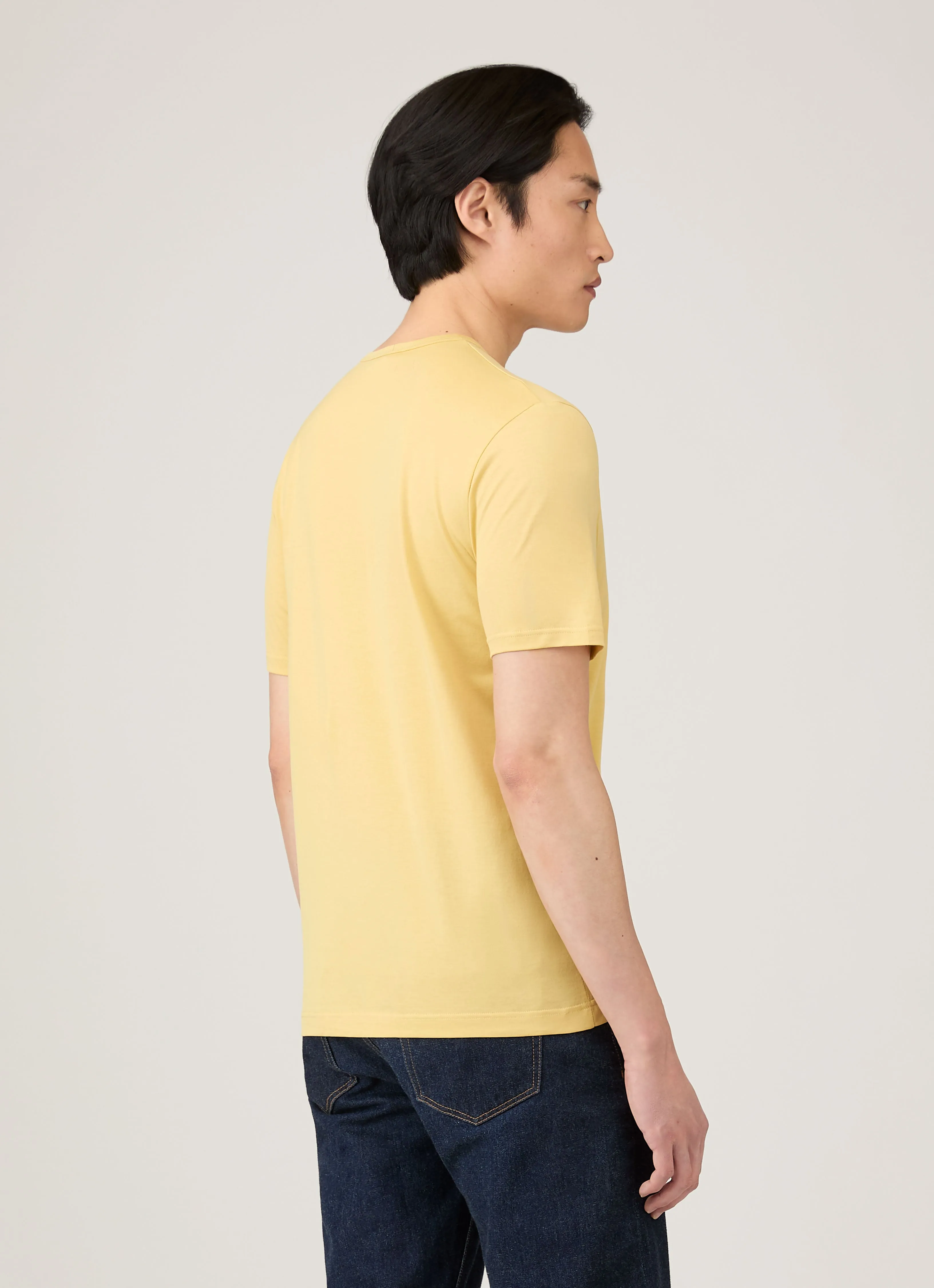 Men's Classic T-shirt in Dusty Yellow sold by Sunspel product image thumbnail 5